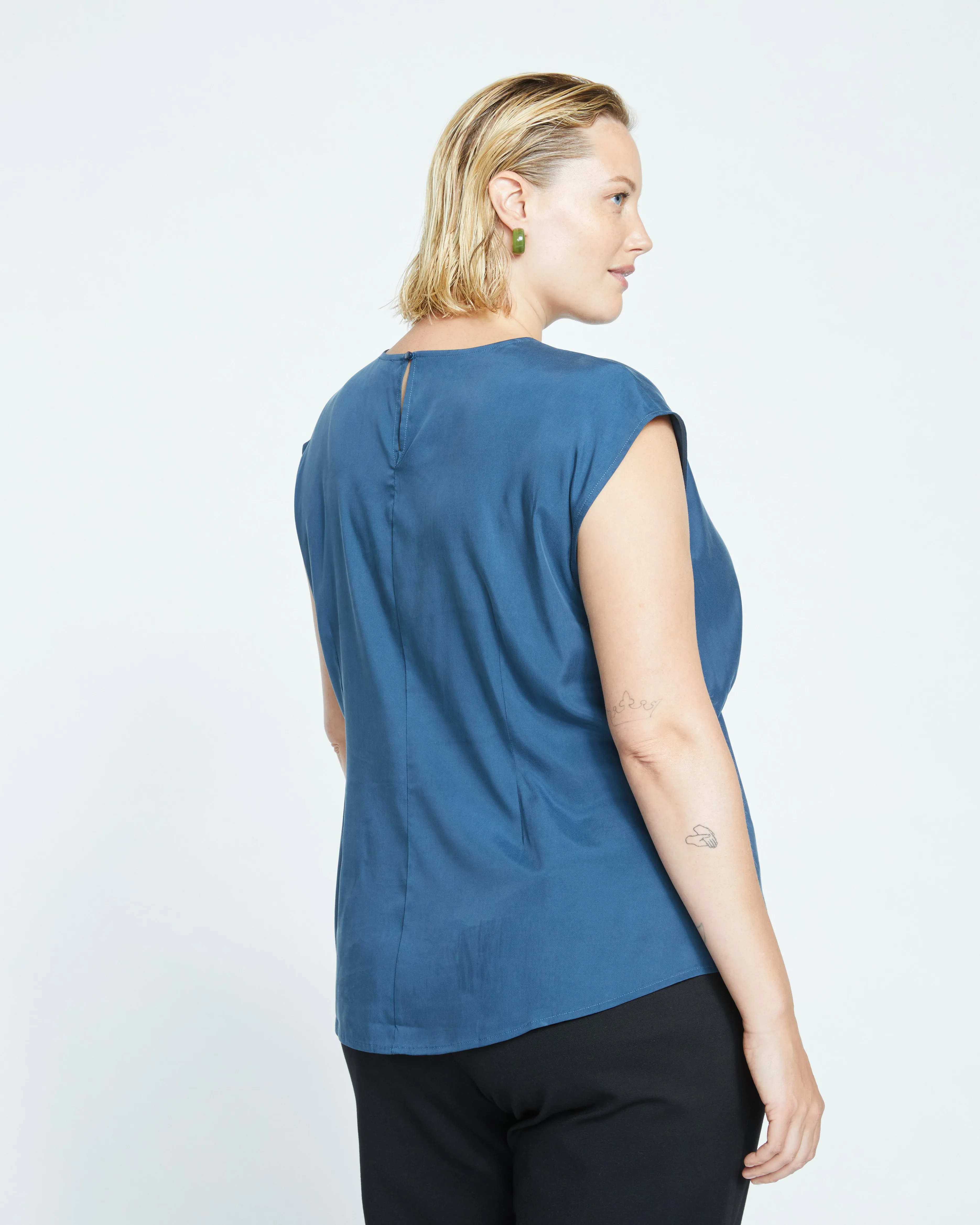 Cooling Stretch Cupro Shell Top - Storm sold by Universal Standard product image thumbnail 5
