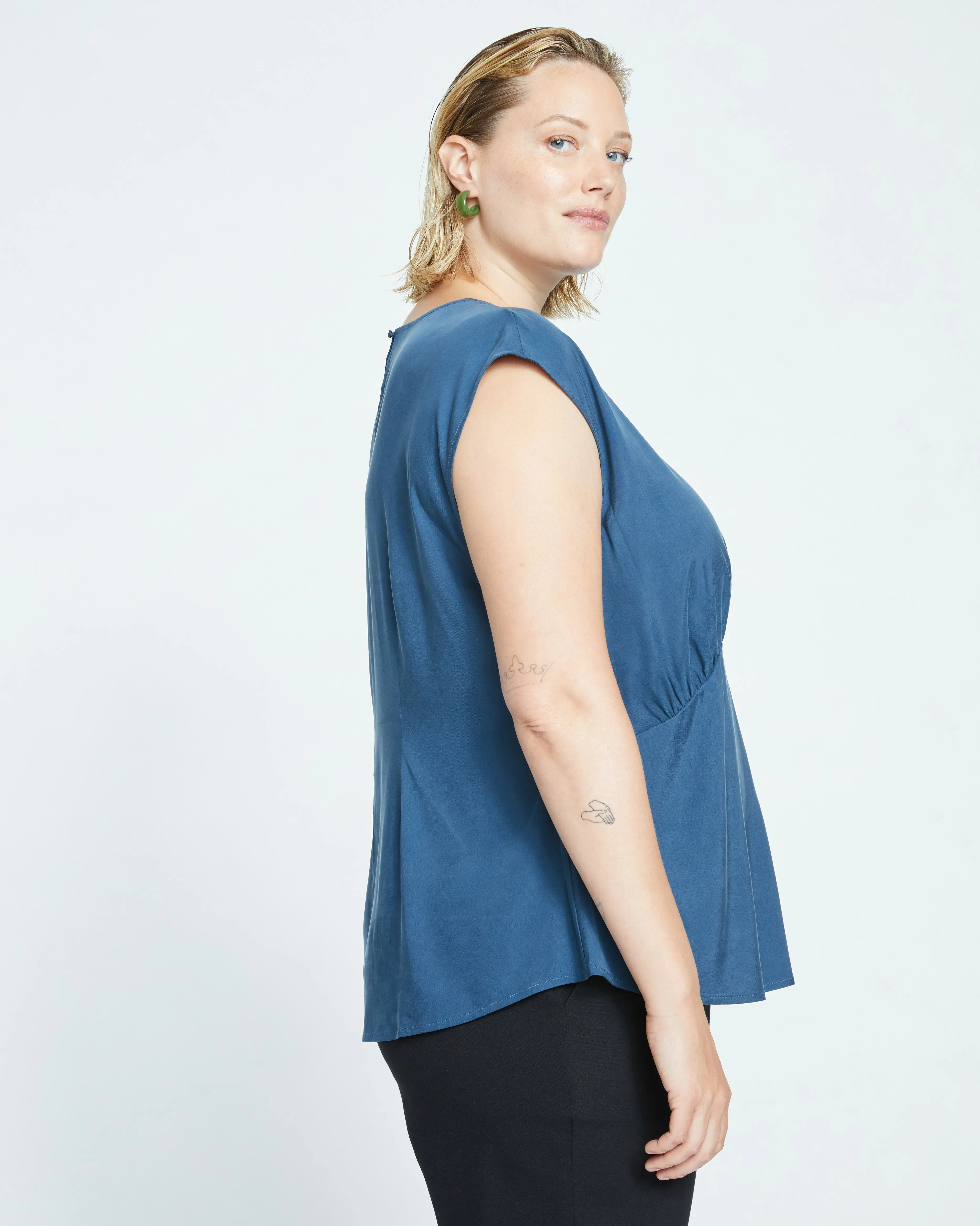 Cooling Stretch Cupro Shell Top - Storm sold by Universal Standard product image thumbnail 4