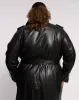 Sade Faux Leather Trench Coat - Black sold by Universal Standard
