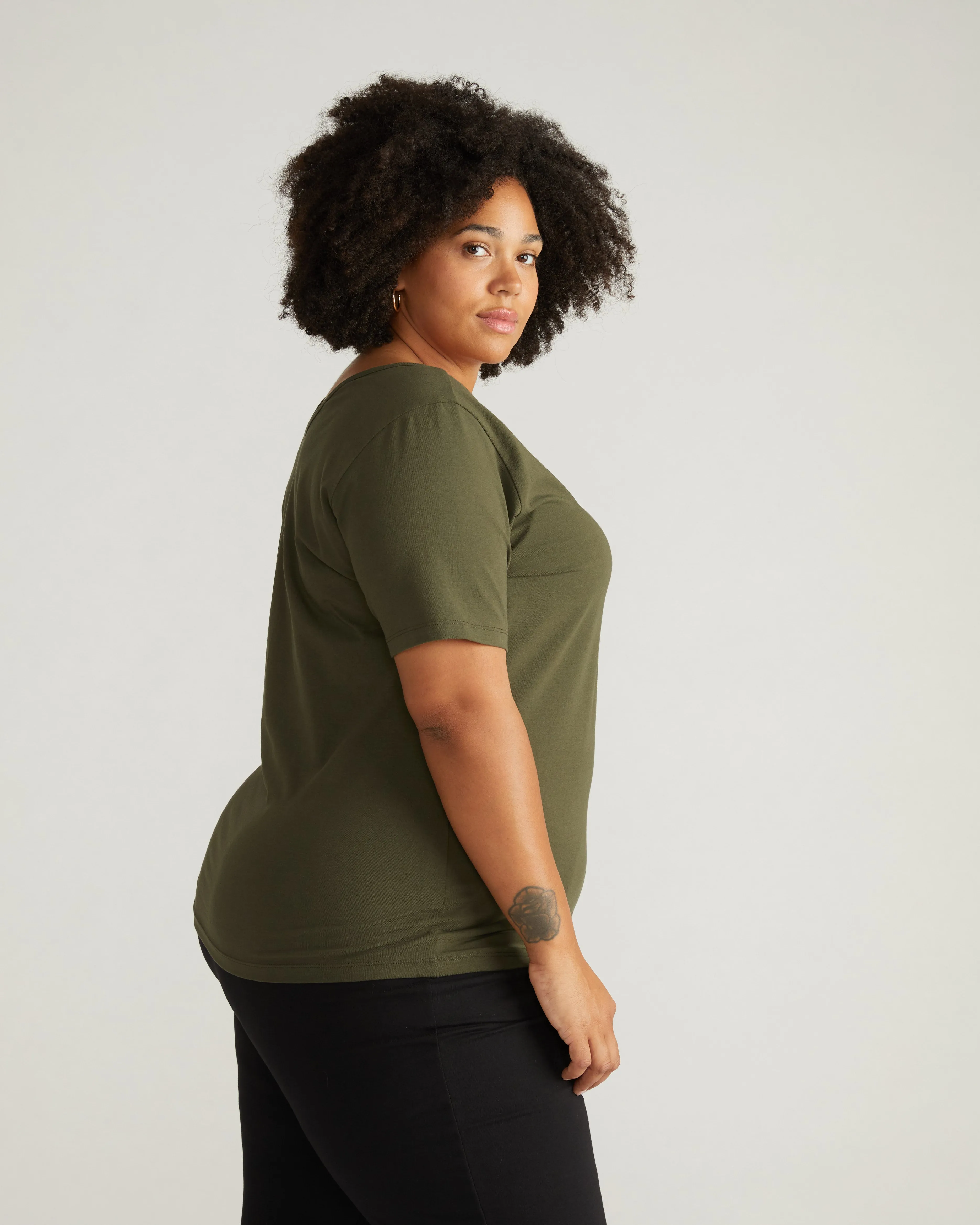 Double V Tee - Nori sold by Universal Standard product image thumbnail 2