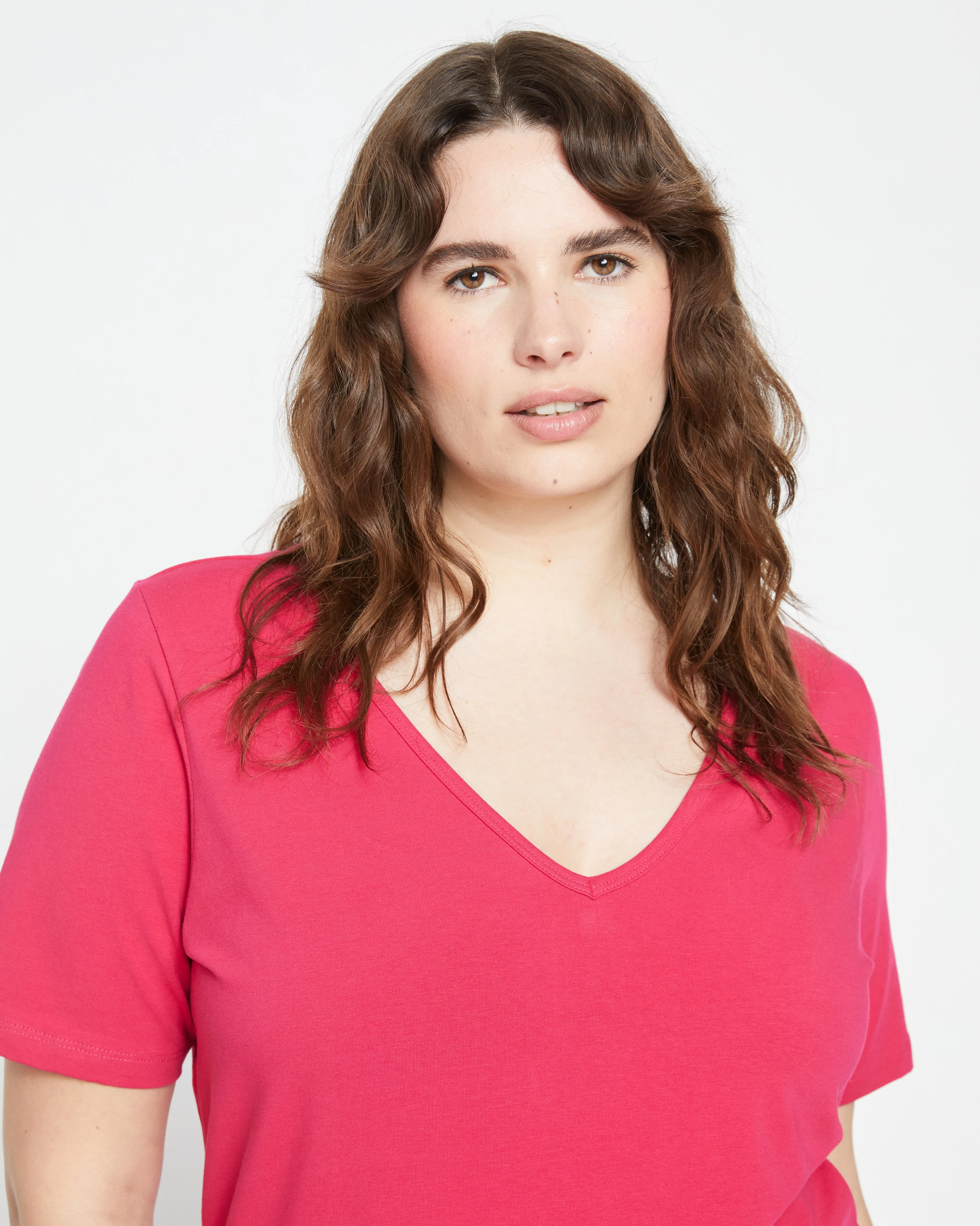 Double V Tee - Cerise sold by Universal Standard product image thumbnail 2