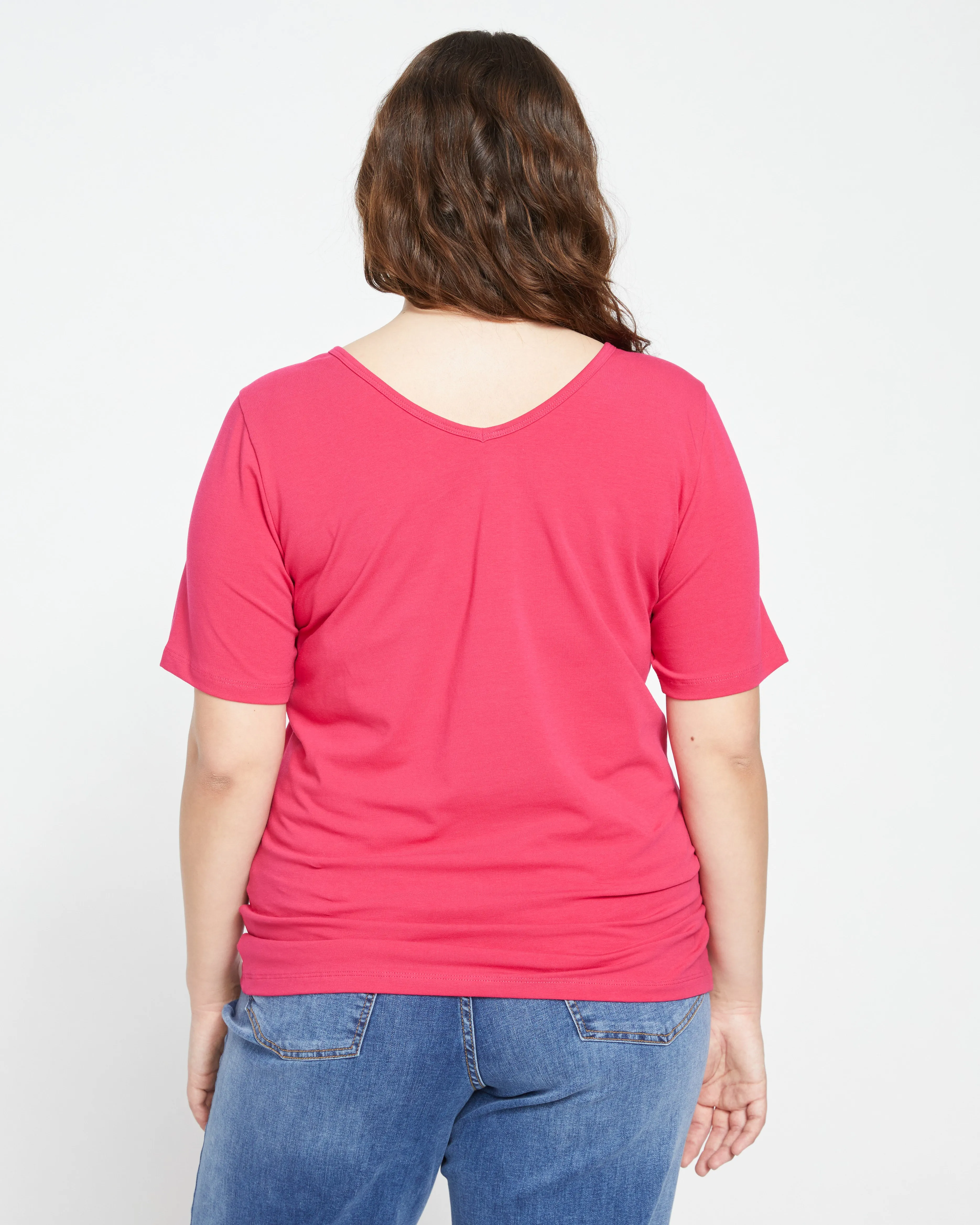 Double V Tee - Cerise sold by Universal Standard product image thumbnail 4