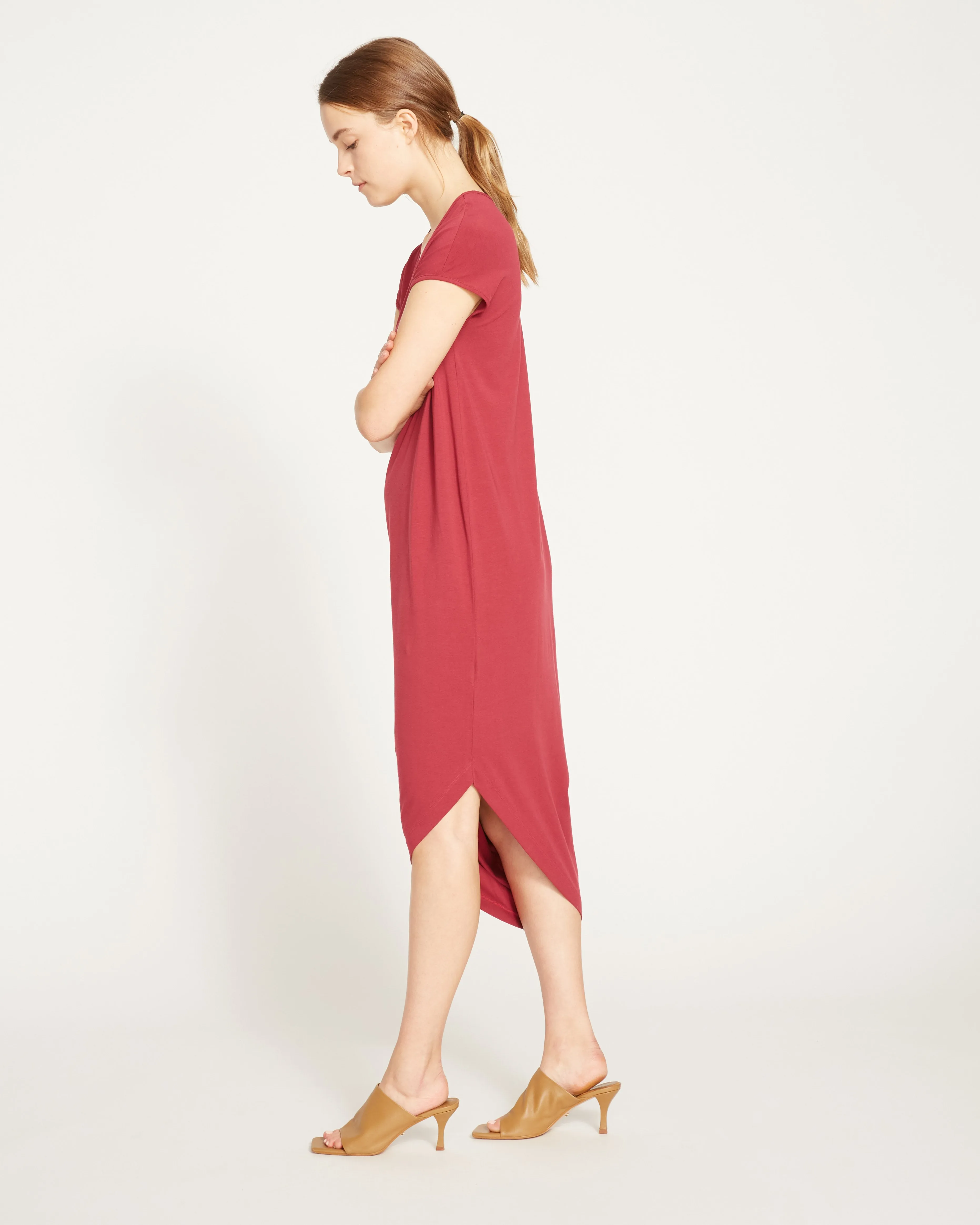 Iconic Geneva V-Neck Dress - Berry sold by Universal Standard product image thumbnail 4