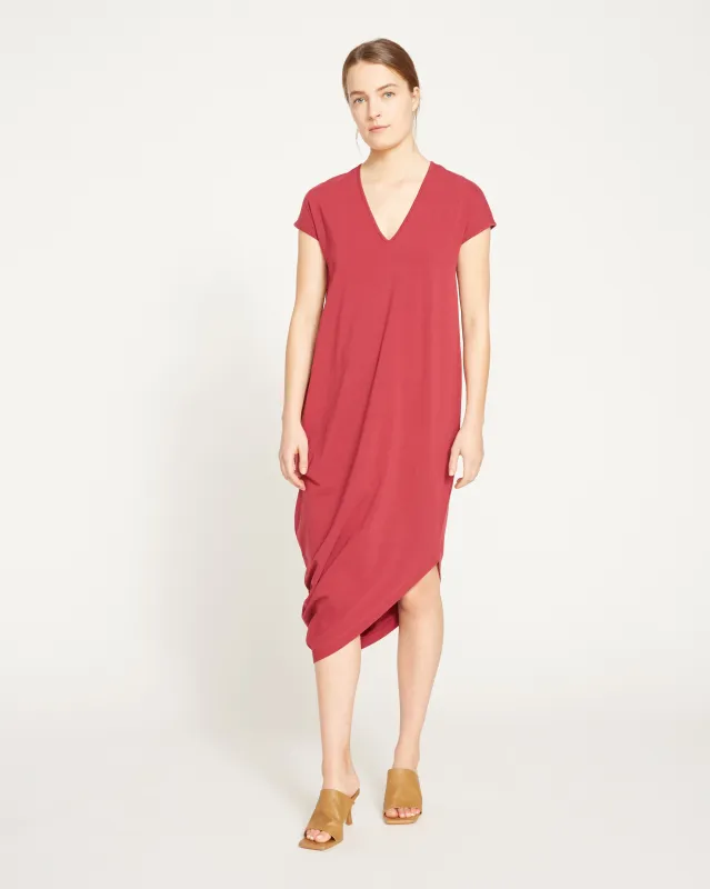 Iconic Geneva V-Neck Dress - Berry sold by Universal Standard