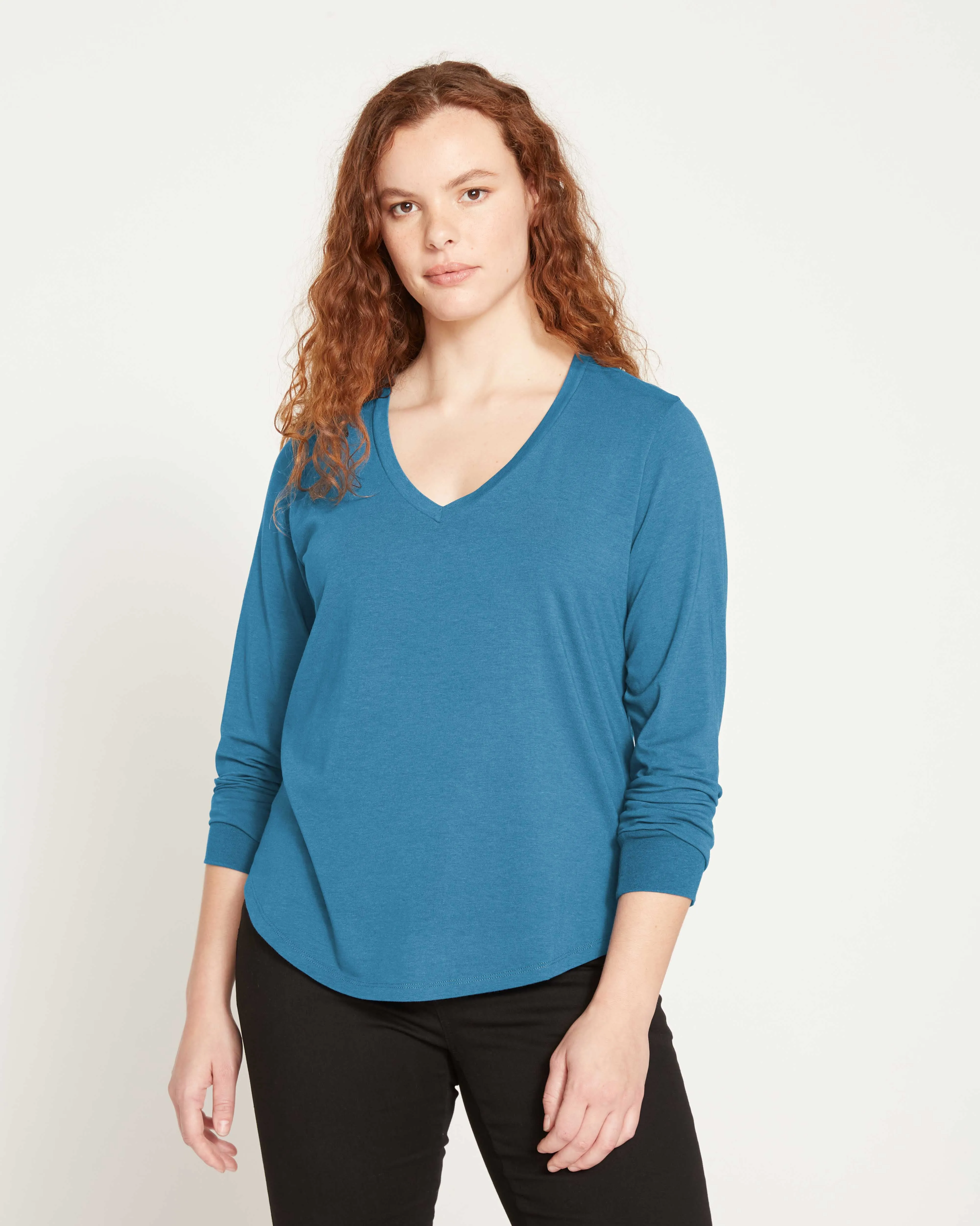 Long Sleeve V Rex - True Blue sold by Universal Standard product image thumbnail 2