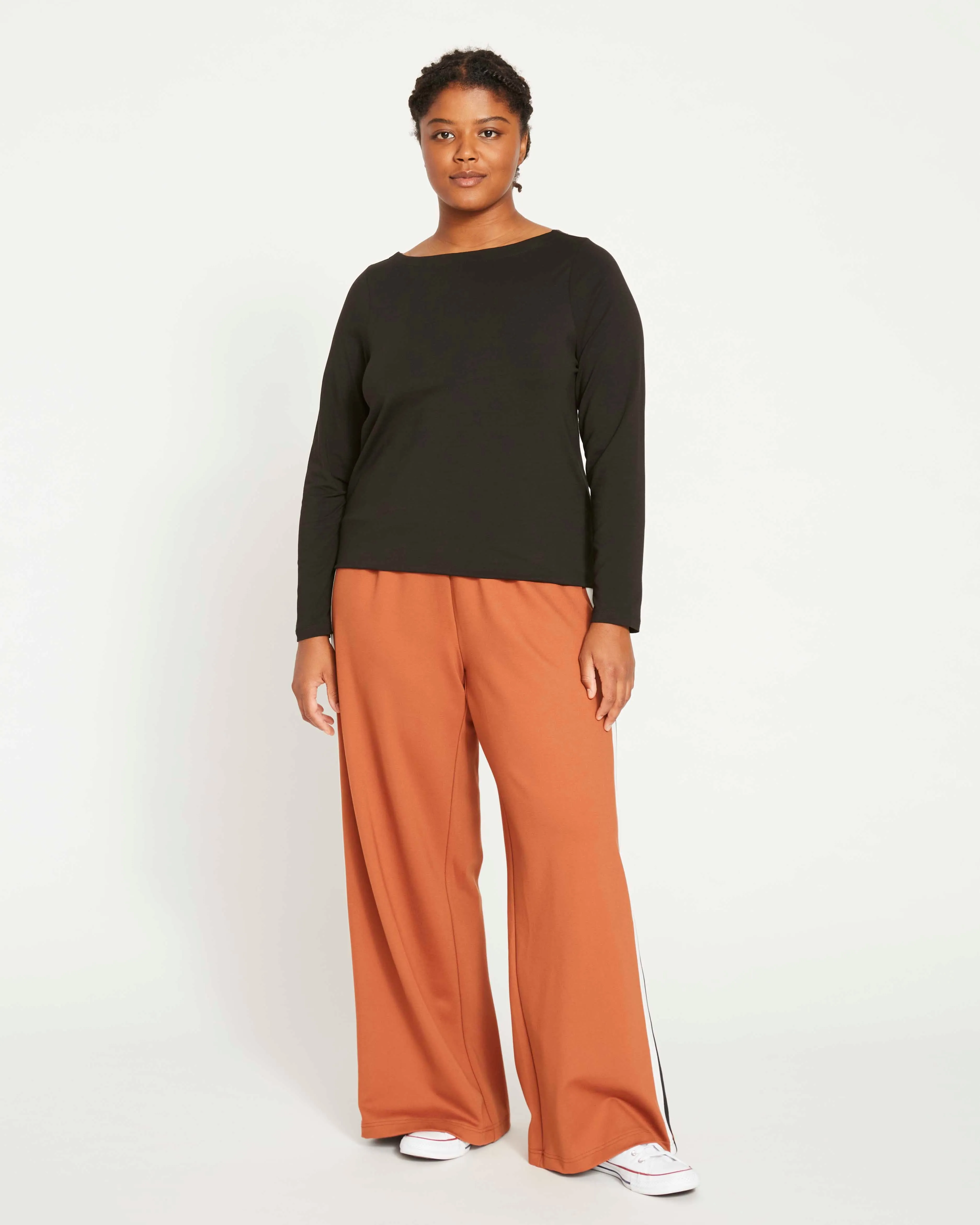 Long Sleeve Bella Boatneck Tee - Black sold by Universal Standard product image thumbnail 2