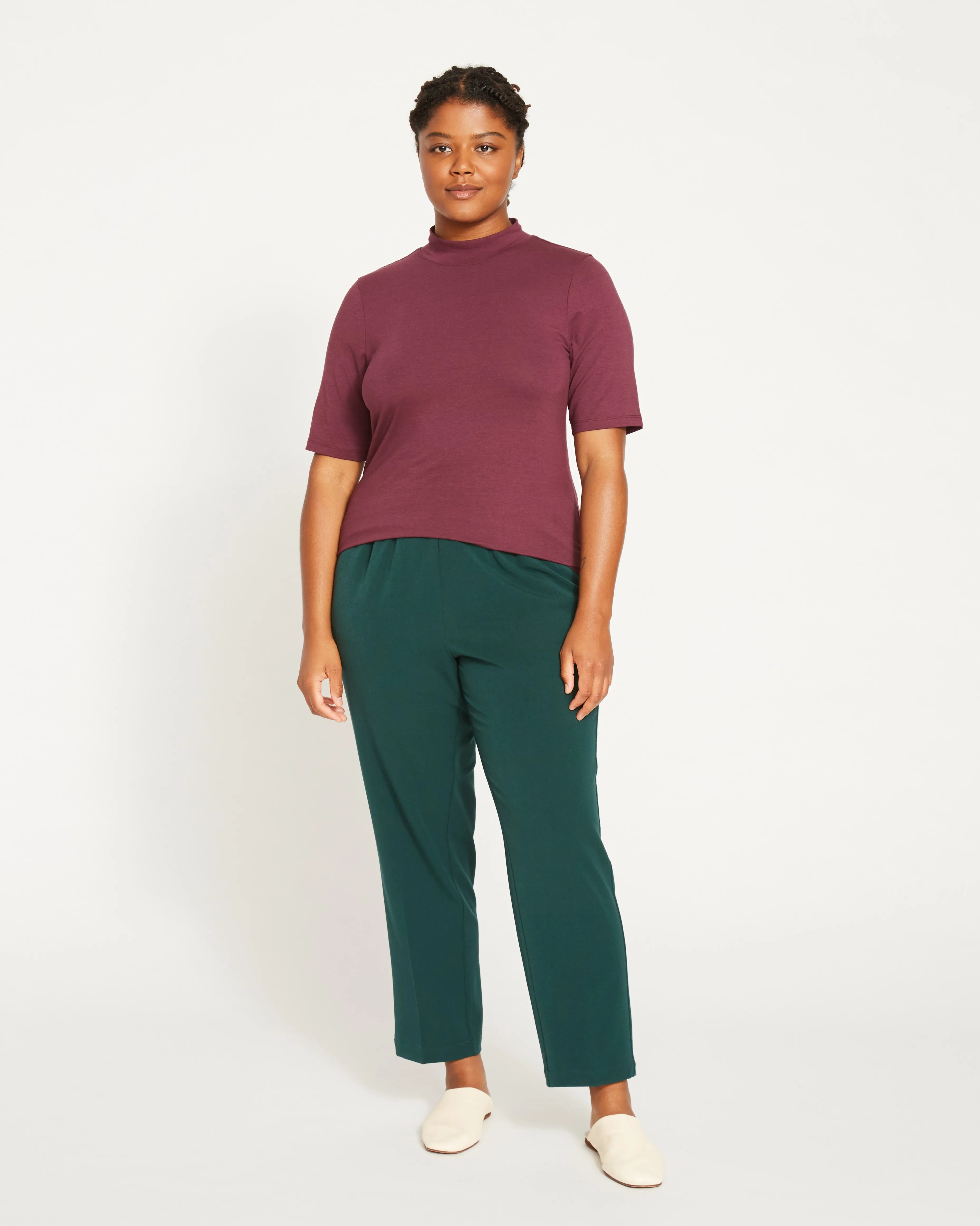 Modern Mock Neck Tee - Eggplant sold by Universal Standard product image thumbnail 3