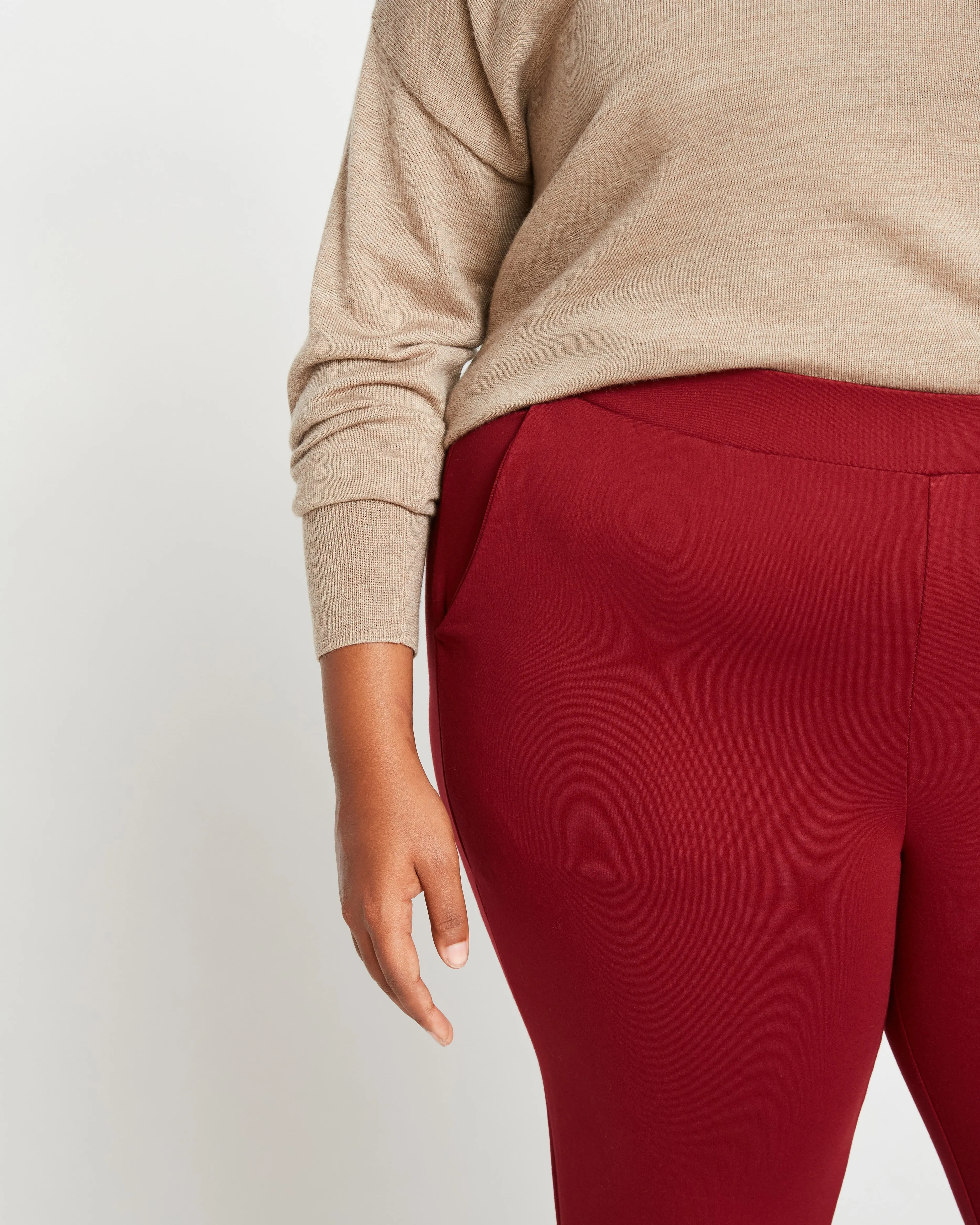 Minimalist Moro Pocket Signature Ponte Pants - Red sold by Universal Standard product image thumbnail 4