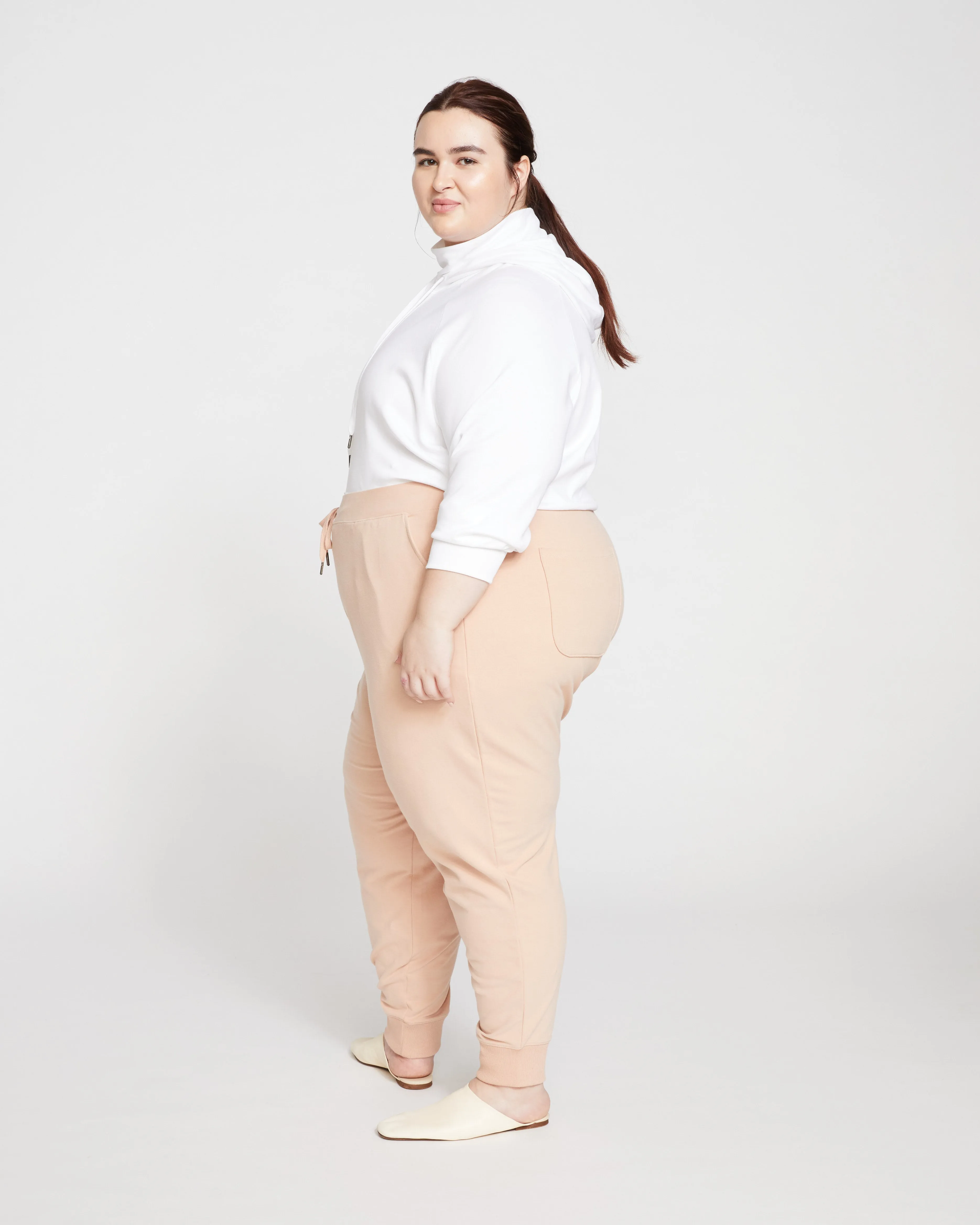 Peachy Terry Drawstring Jogger - Mahogany Rose sold by Universal Standard product image thumbnail 3