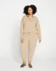 Peachy Terry Drawstring Jogger - Pebble sold by Universal Standard
