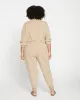 Peachy Terry Drawstring Jogger - Pebble sold by Universal Standard