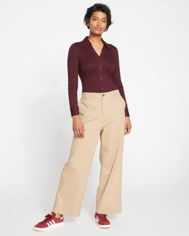 Carol High Rise Stretch Twill Pants - Khaki sold by Universal Standard