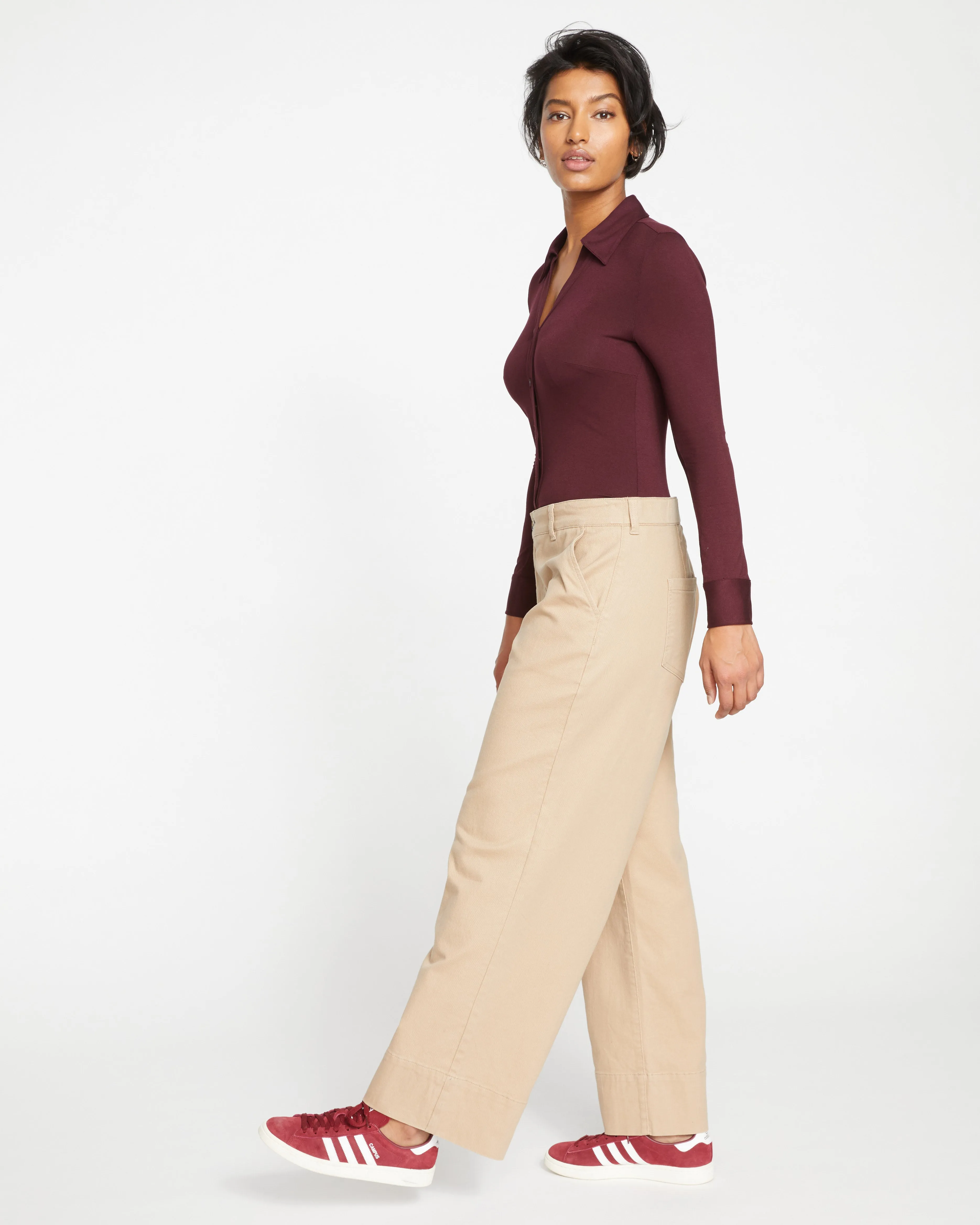 Carol High Rise Stretch Twill Pants - Khaki sold by Universal Standard product image thumbnail 3