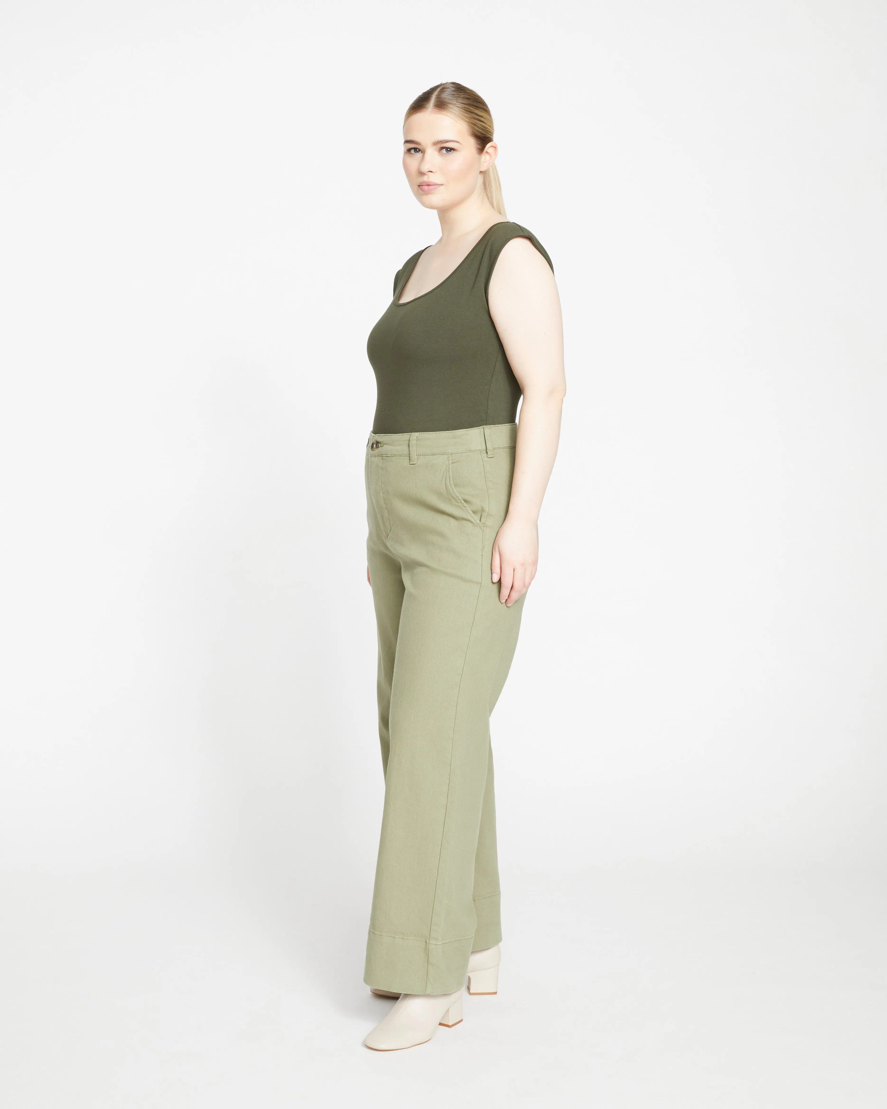 Carol High Rise Stretch Twill Pants - Pistachio sold by Universal Standard product image thumbnail 3