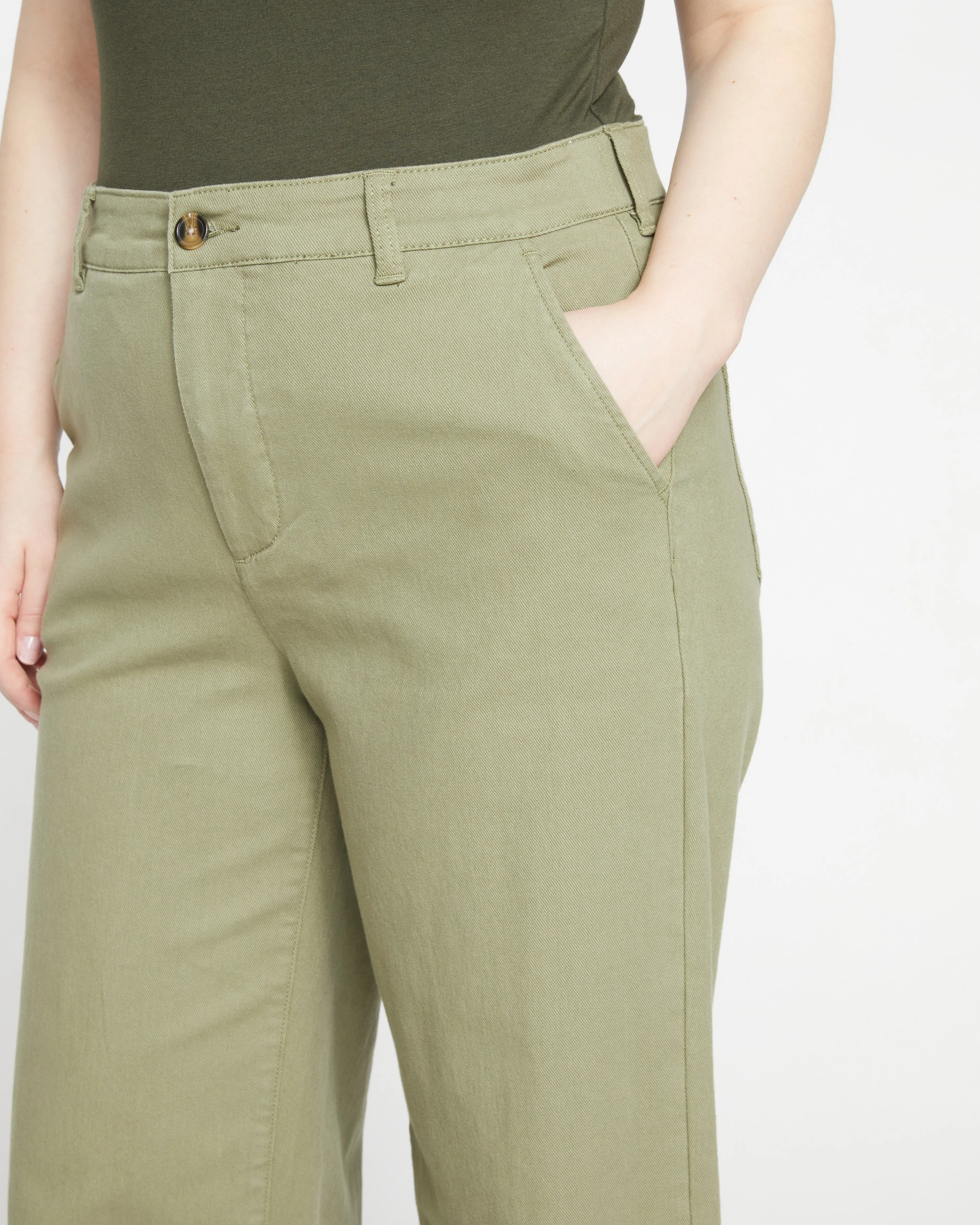 Carol High Rise Stretch Twill Pants - Pistachio sold by Universal Standard product image thumbnail 2