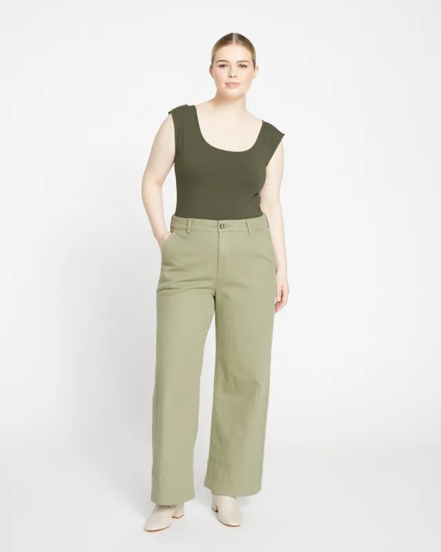 Carol High Rise Stretch Twill Pants - Pistachio sold by Universal Standard