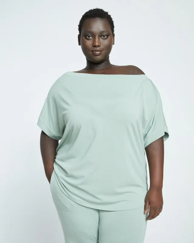 UltimateS Dolci Short Sleeve Top - Sage sold by Universal Standard