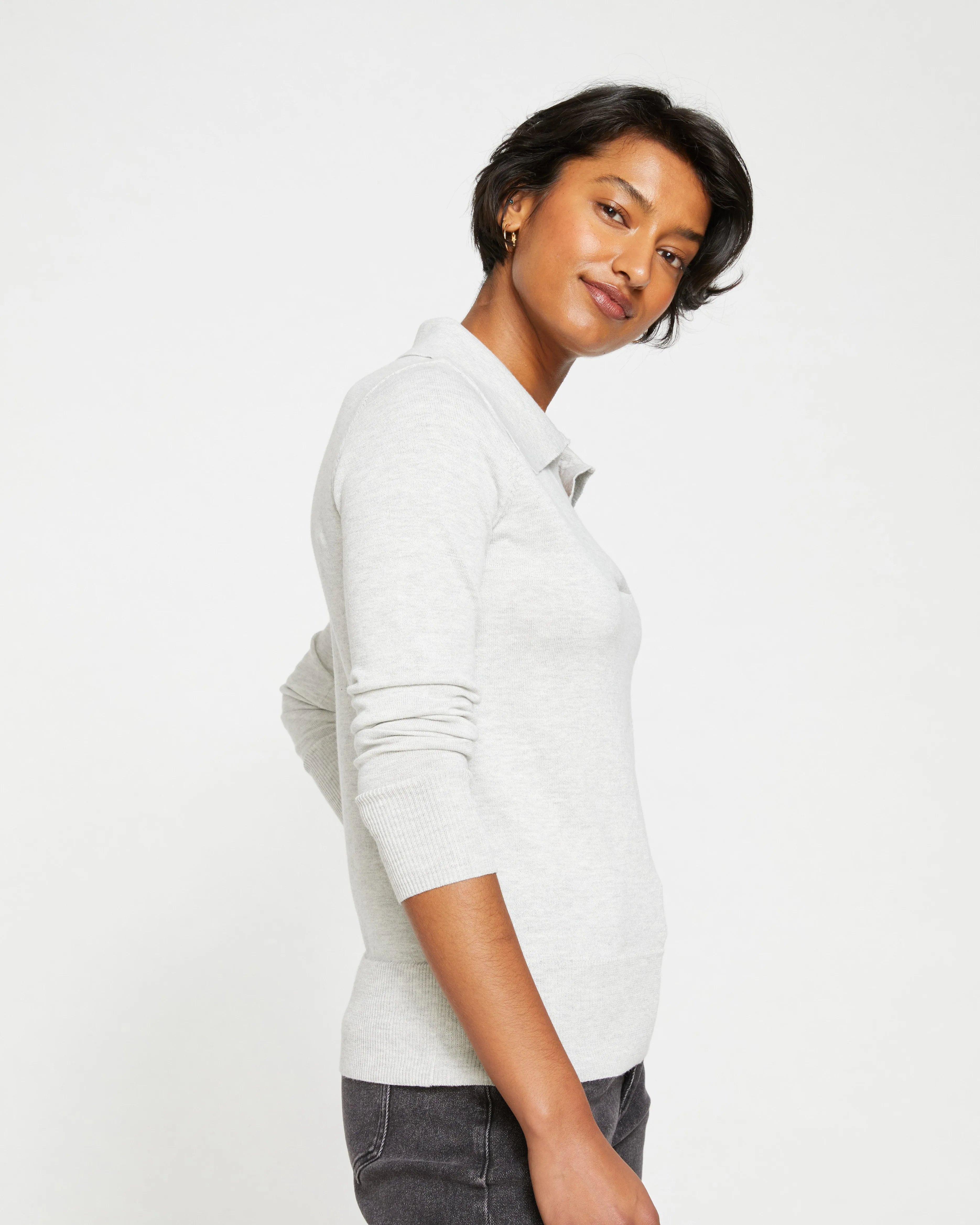 Pele Eco Polo Sweater - Cloudy Sky sold by Universal Standard product image thumbnail 3