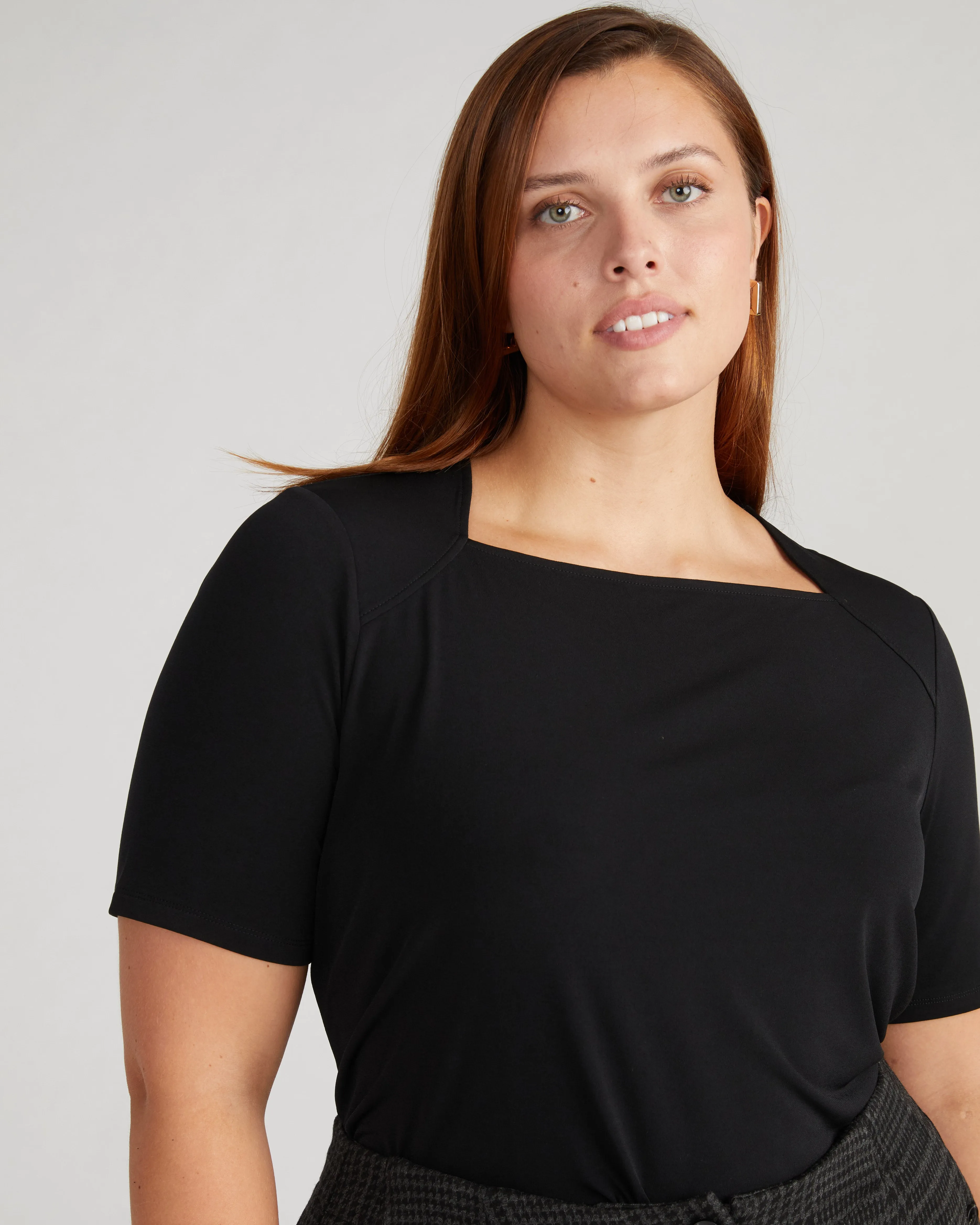 Envelope Neck Top - Black sold by Universal Standard product image thumbnail 3