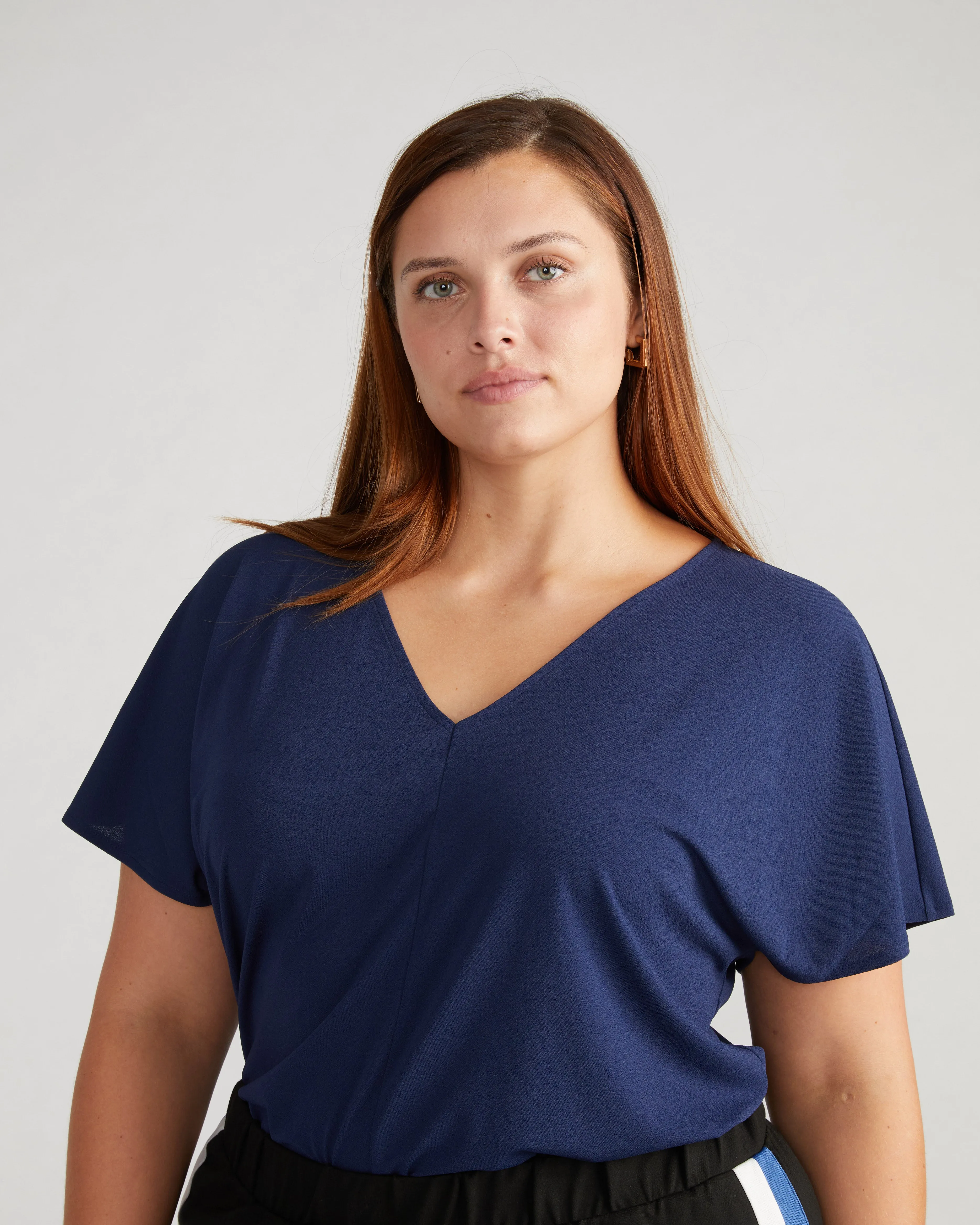 Lansbury Crepe Jersey Blouse - Brilliant Navy sold by Universal Standard product image thumbnail 4