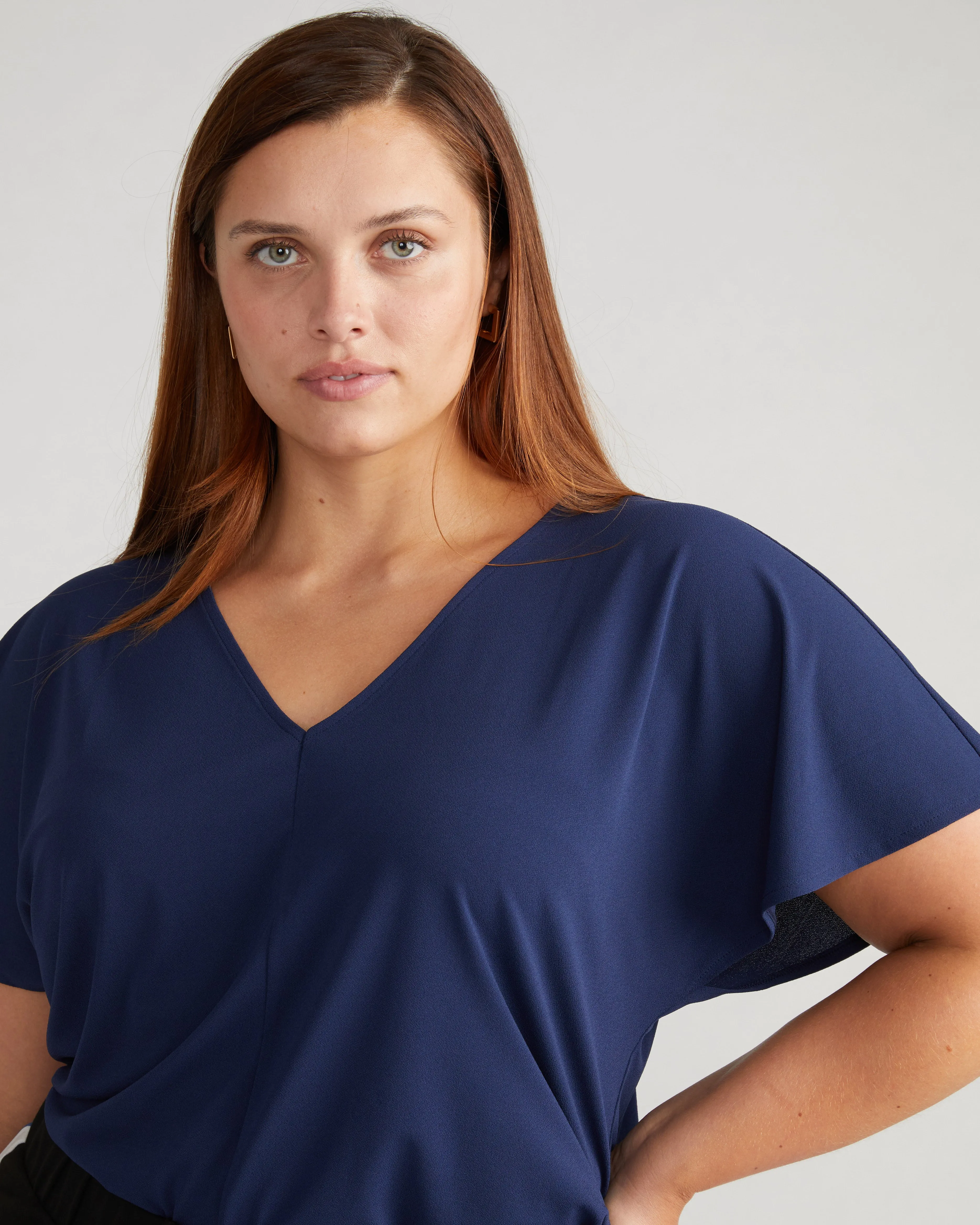 Lansbury Crepe Jersey Blouse - Brilliant Navy sold by Universal Standard product image thumbnail 5