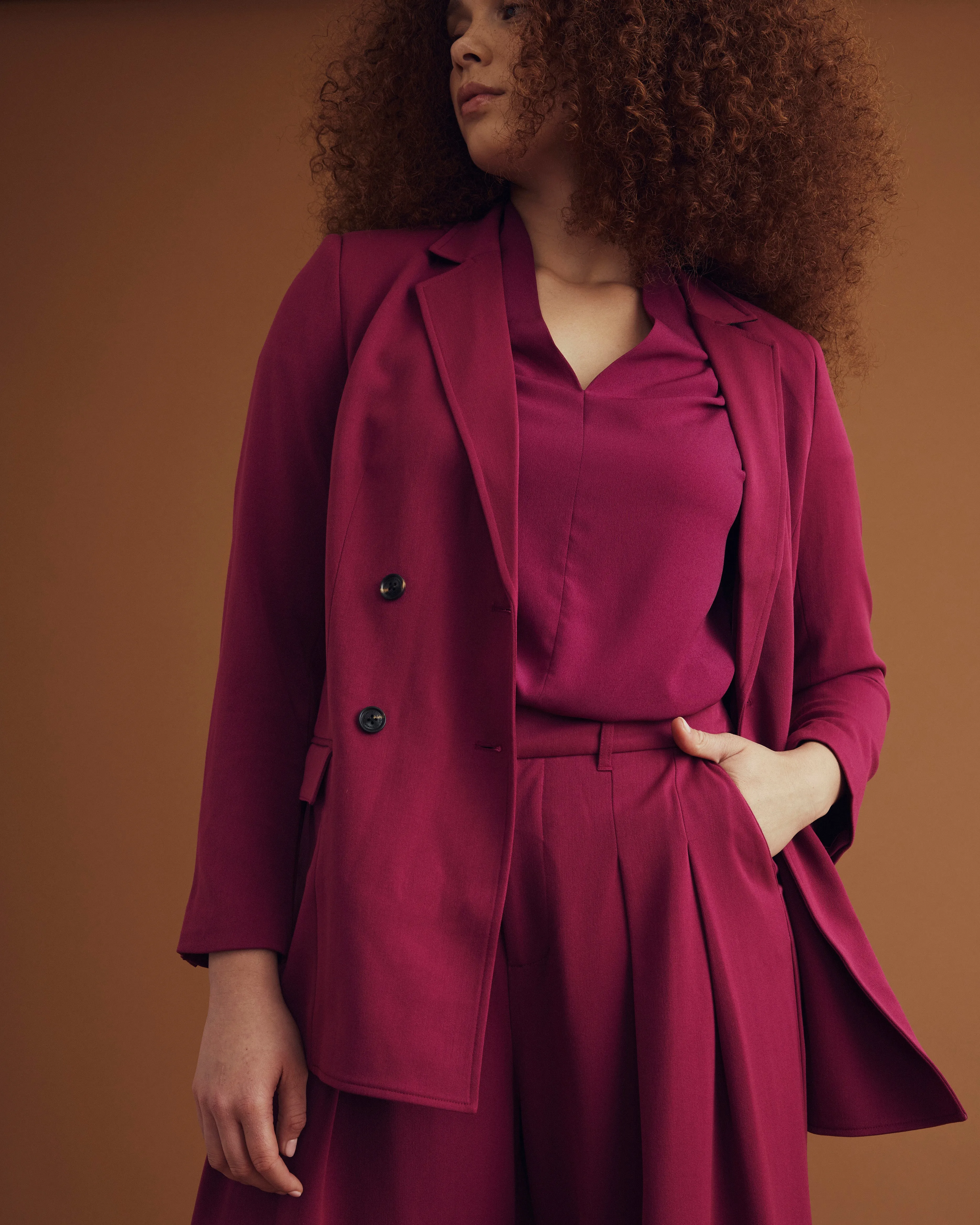 All Day Warren Double Breasted Blazer - Goji Berry sold by Universal Standard product image thumbnail 5