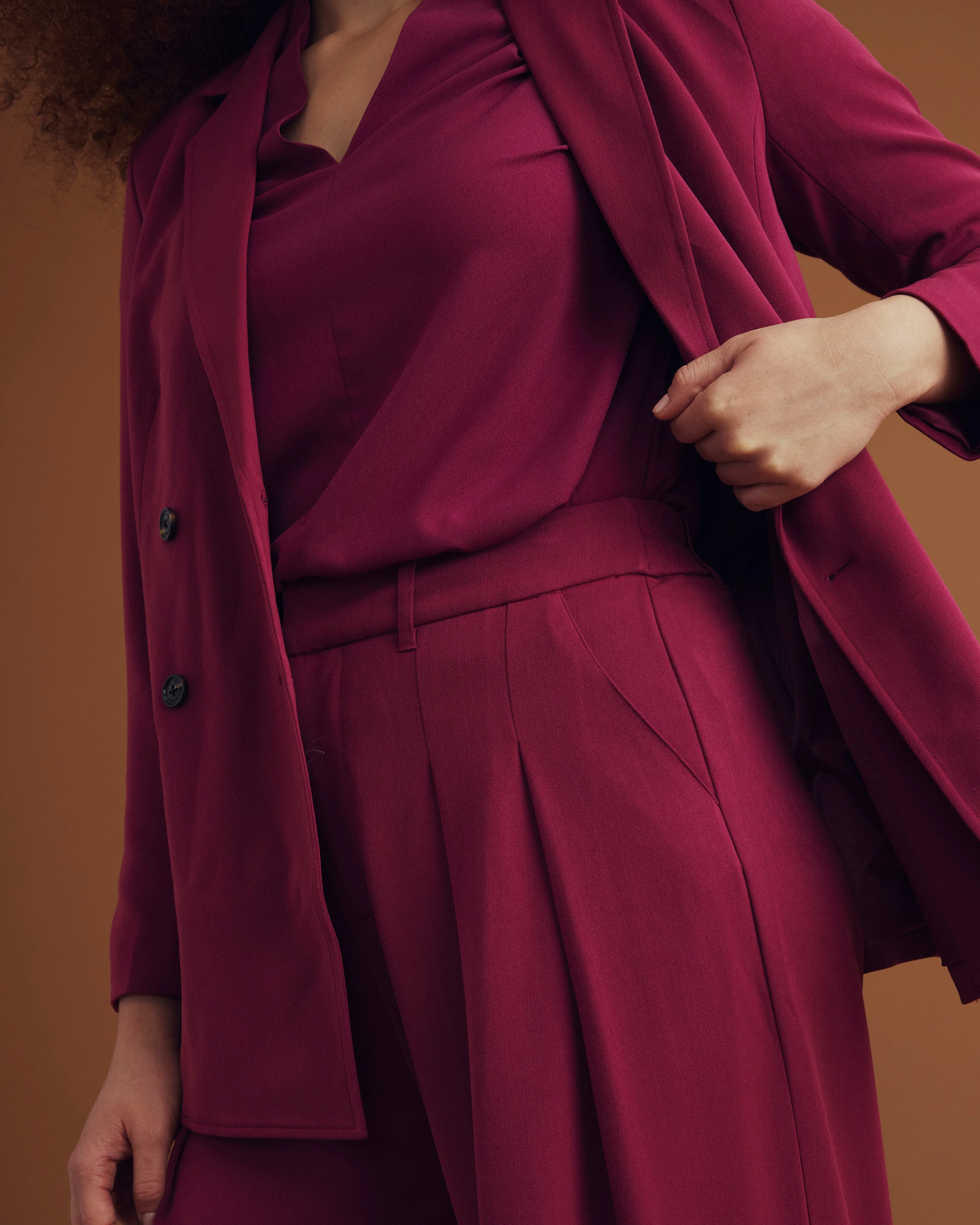 All Day Warren Double Breasted Blazer - Goji Berry sold by Universal Standard product image thumbnail 3