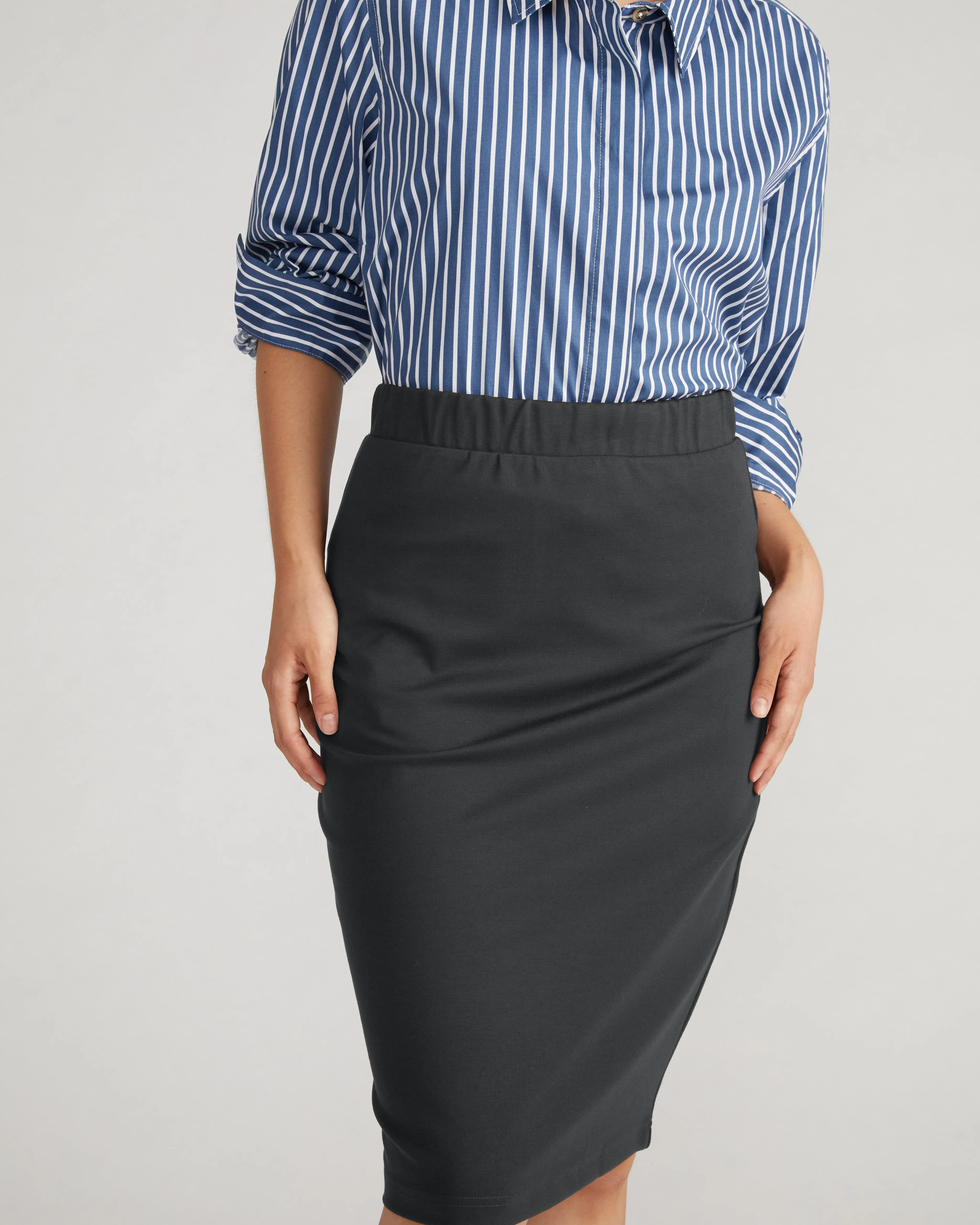 Danube Ponte Skirt - Graphite sold by Universal Standard