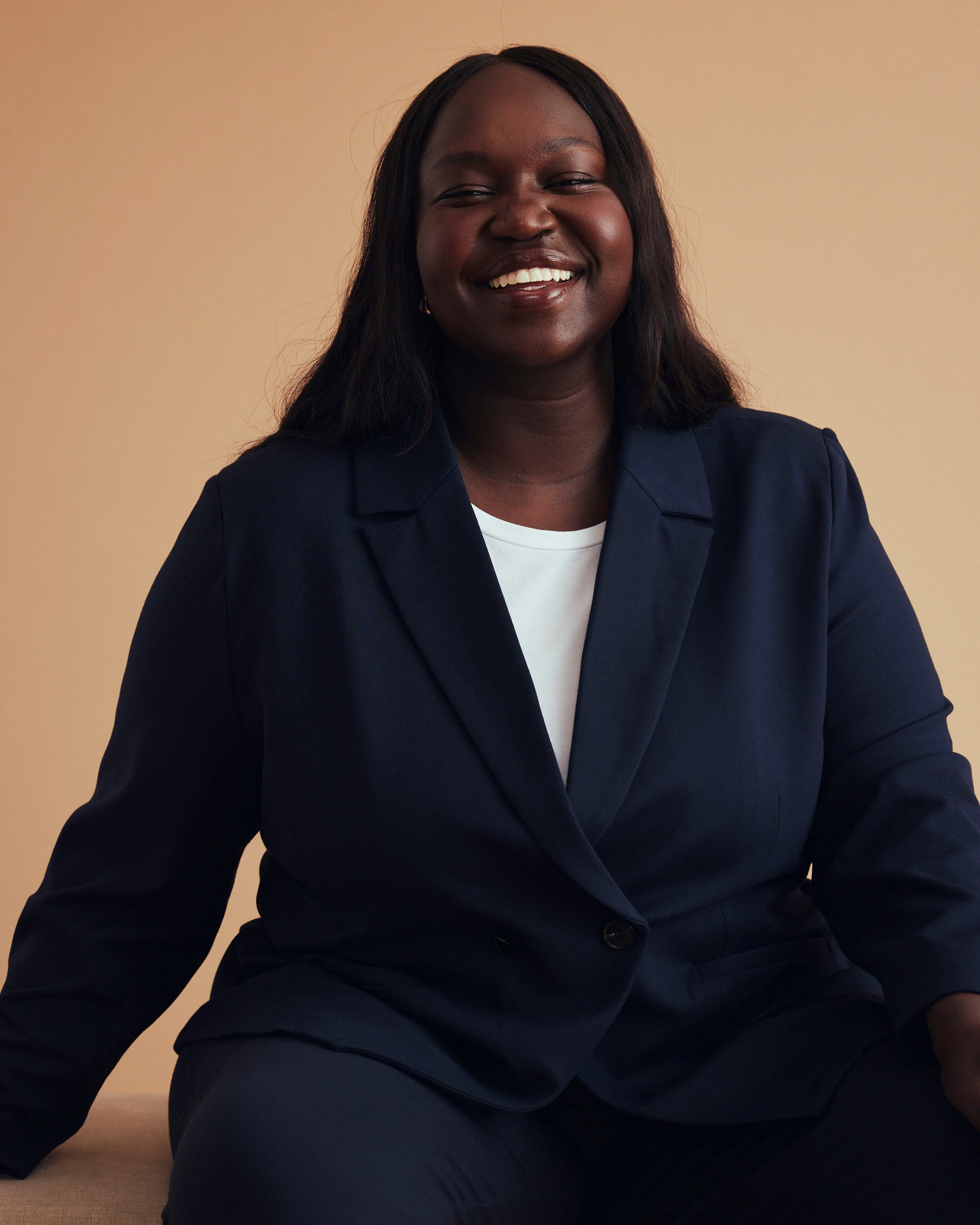 Bianca Double Breasted Ponte Blazer - Navy sold by Universal Standard product image thumbnail 4