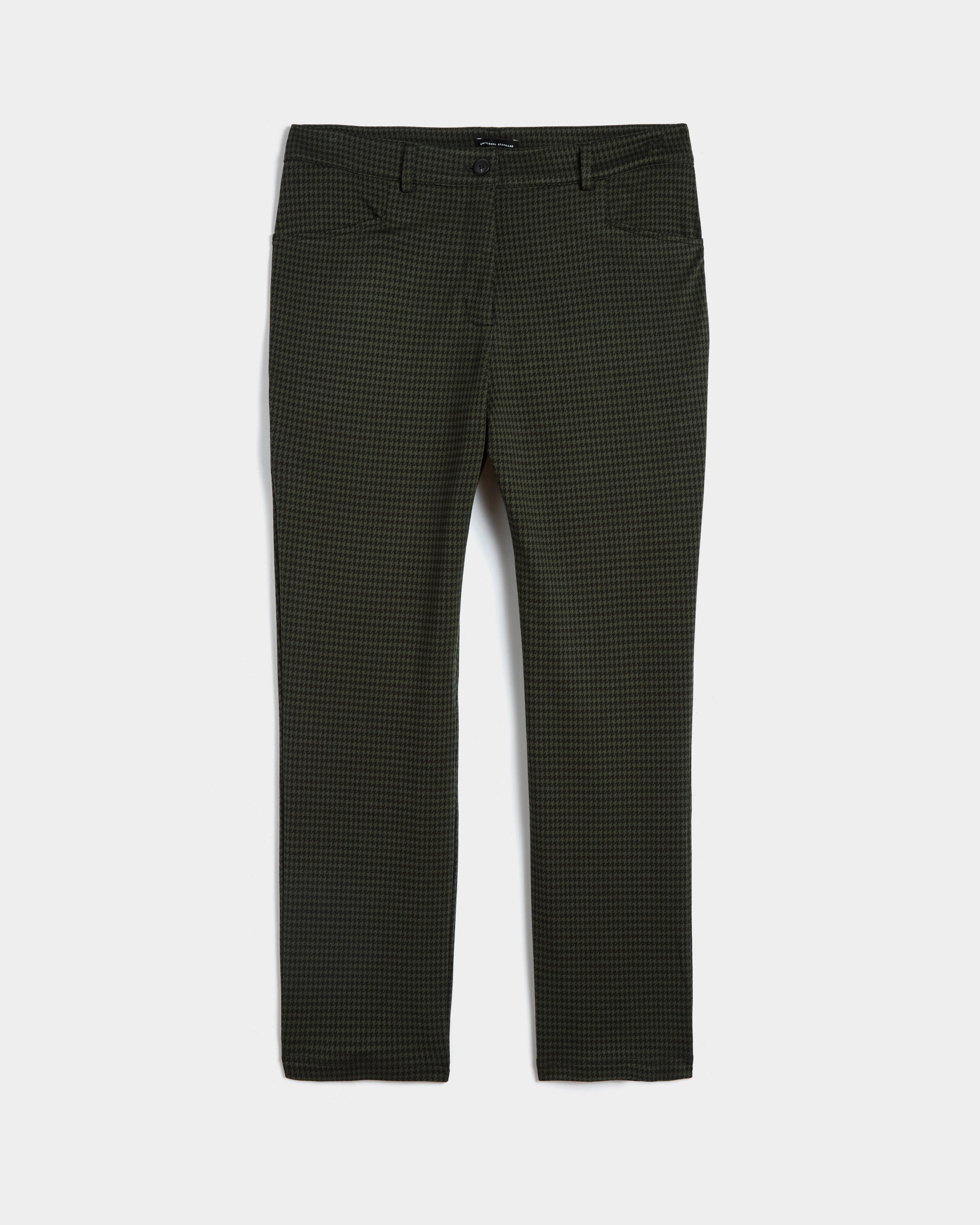 Long Cigarette Ponte Pants - Forest Houndstooth sold by Universal Standard product image thumbnail 2