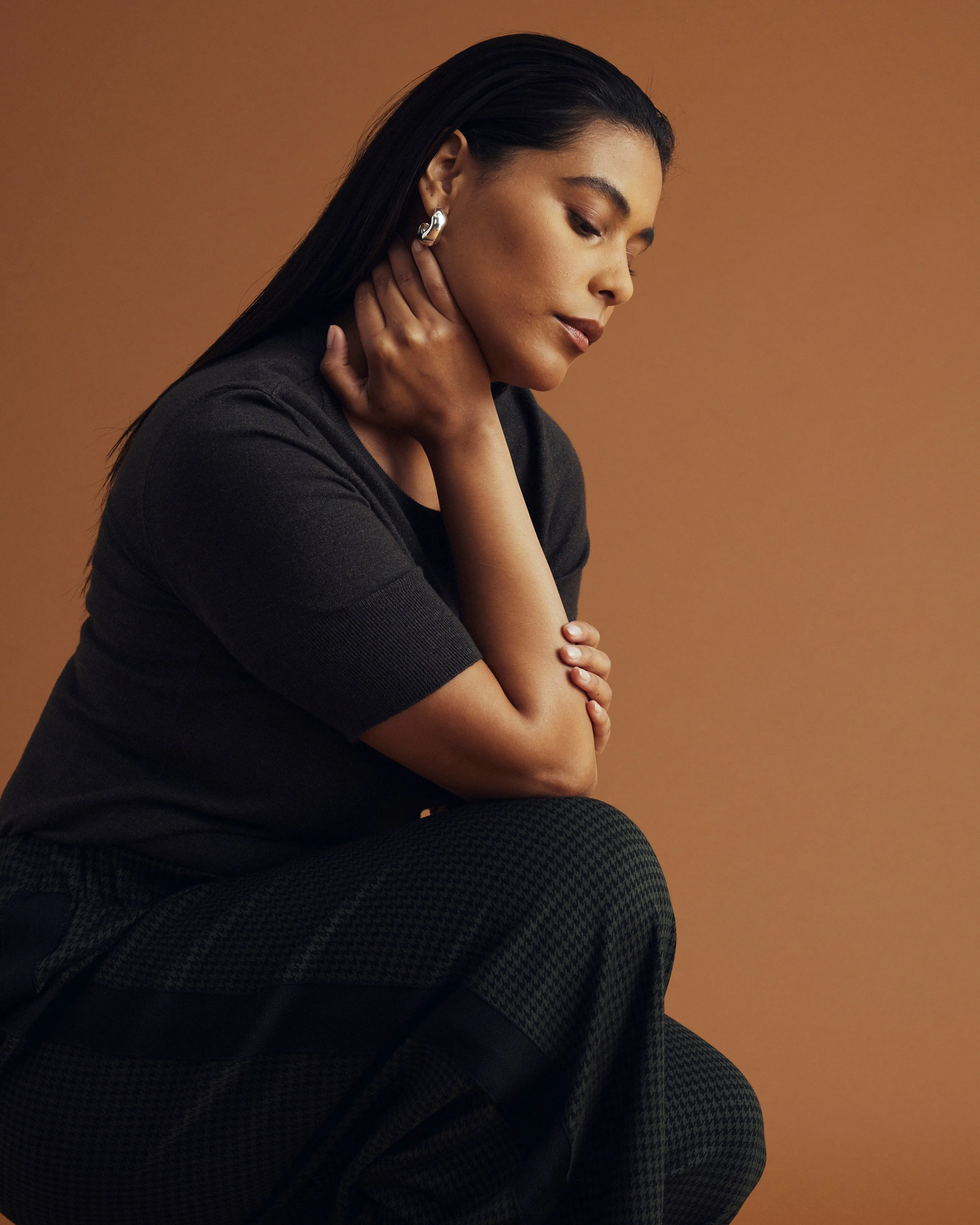 Savvy Fine Knit Sweater Top - Graphite sold by Universal Standard