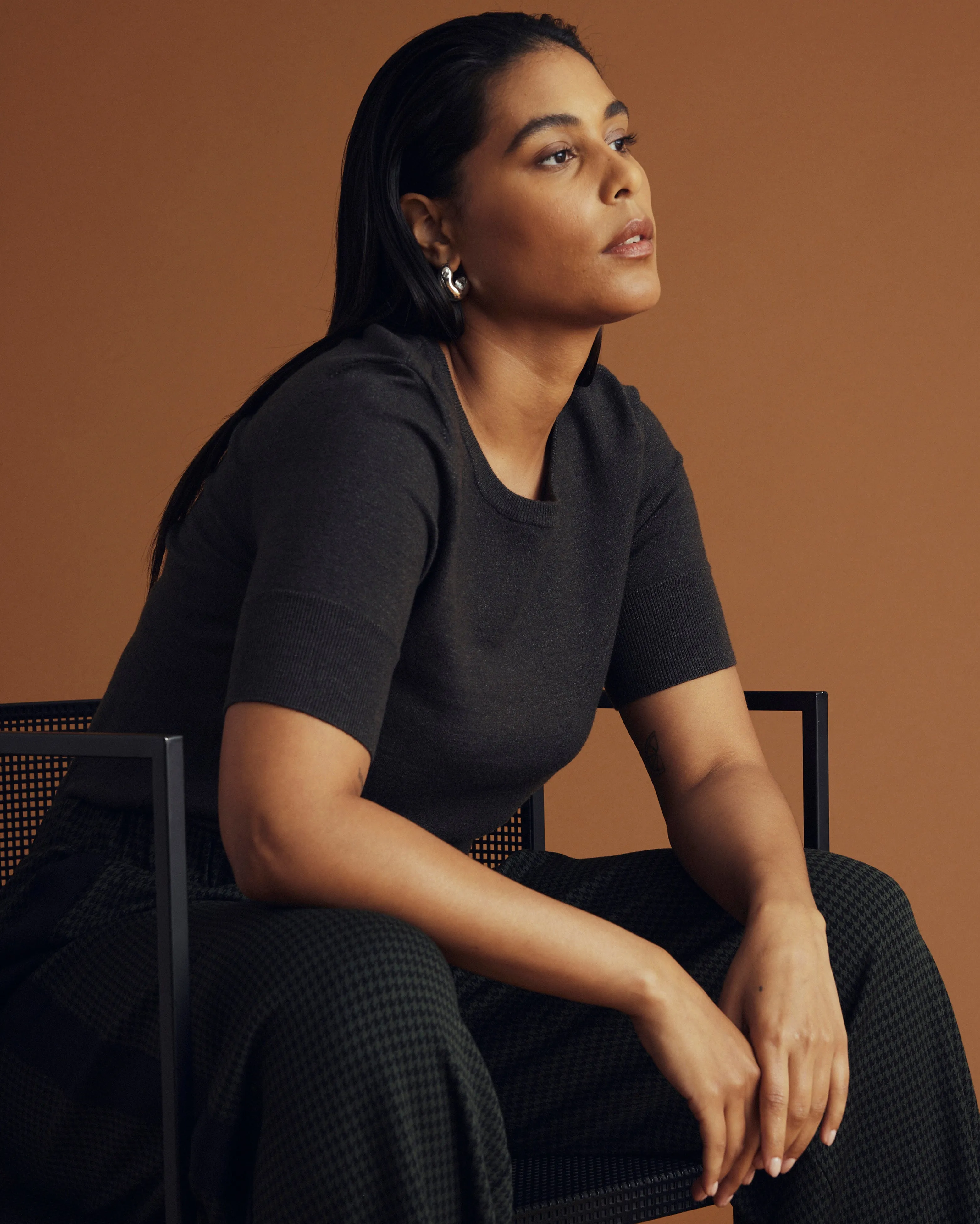 Savvy Fine Knit Sweater Top - Graphite sold by Universal Standard product image thumbnail 2