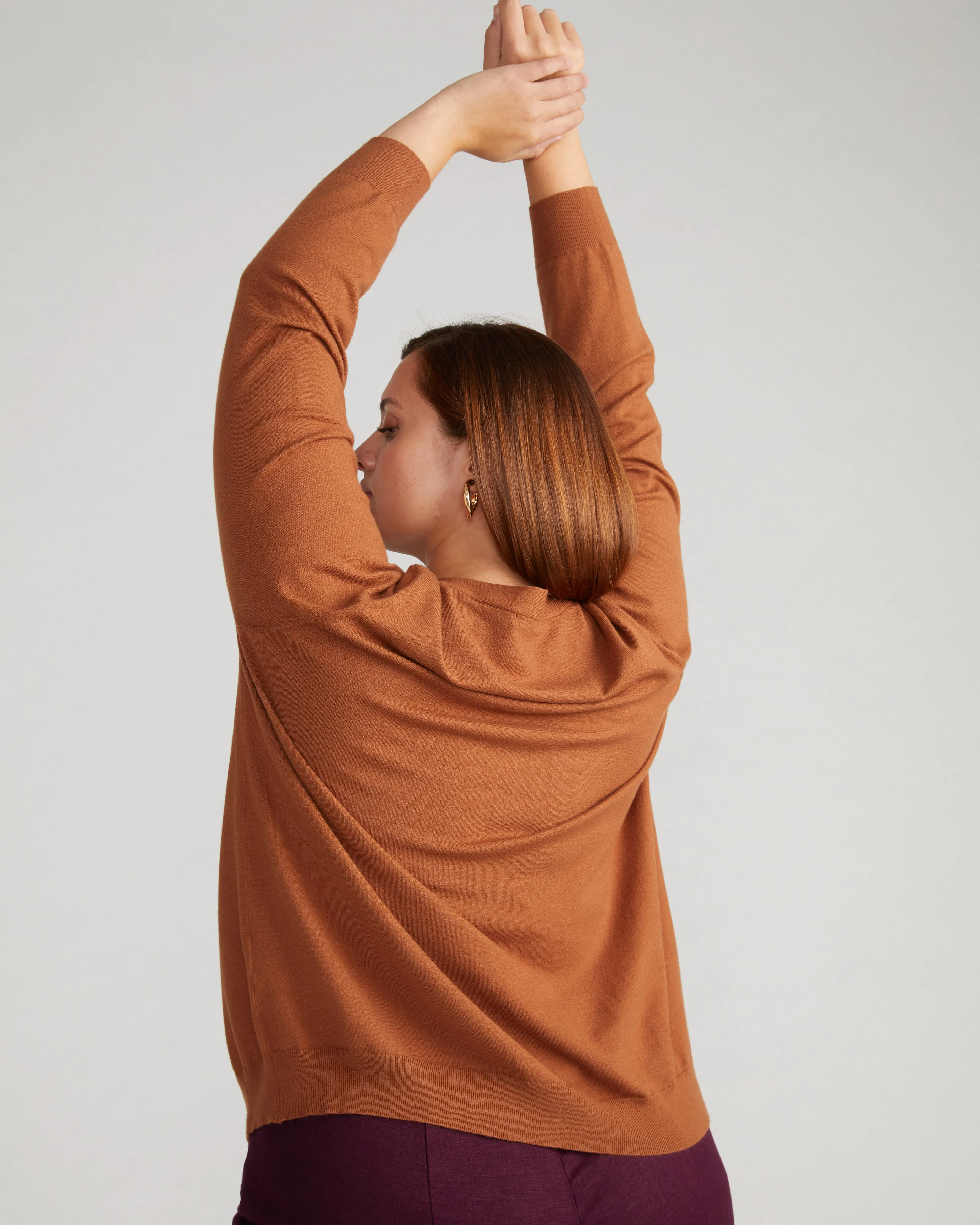 Savvy Fine Knit Cardigan - Affogato sold by Universal Standard product image thumbnail 3
