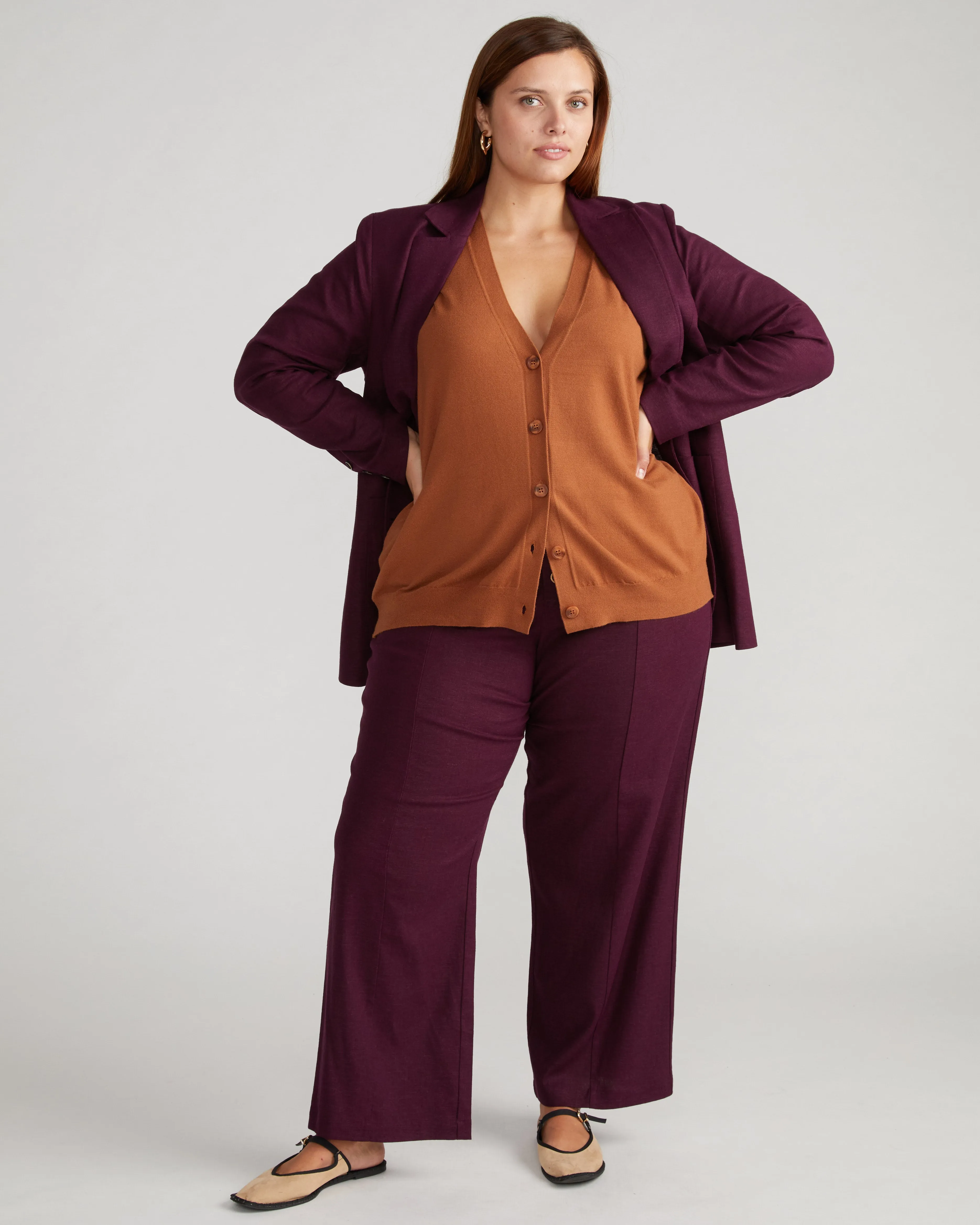 Savvy Fine Knit Cardigan - Affogato sold by Universal Standard