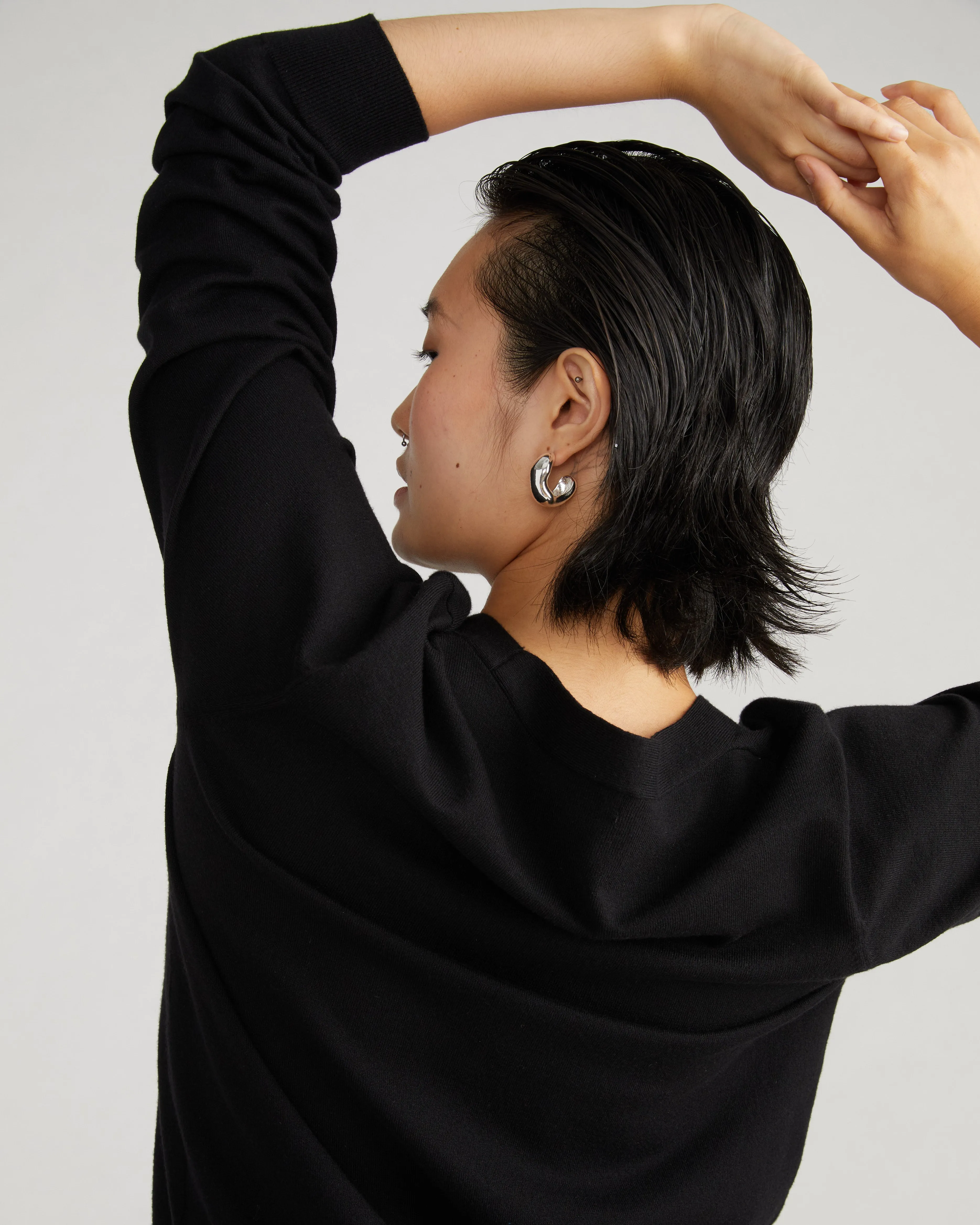 Savvy Fine Knit Cardigan - Black sold by Universal Standard product image thumbnail 3