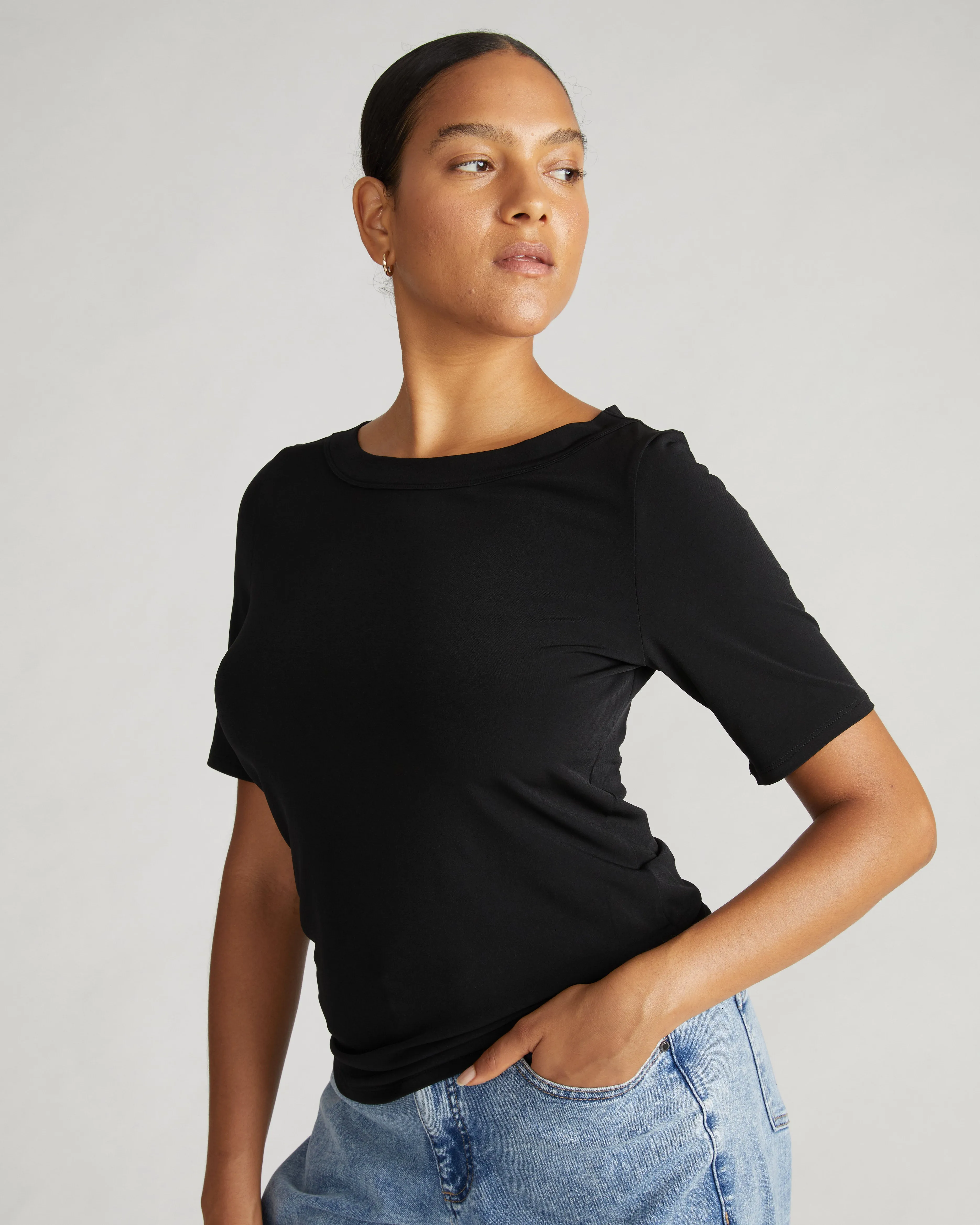 Carolyn Boatneck Top - Black sold by Universal Standard product image thumbnail 2