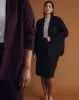 Lennox Collarless Ponte Blazer - Slate Pinstripe sold by Universal Standard