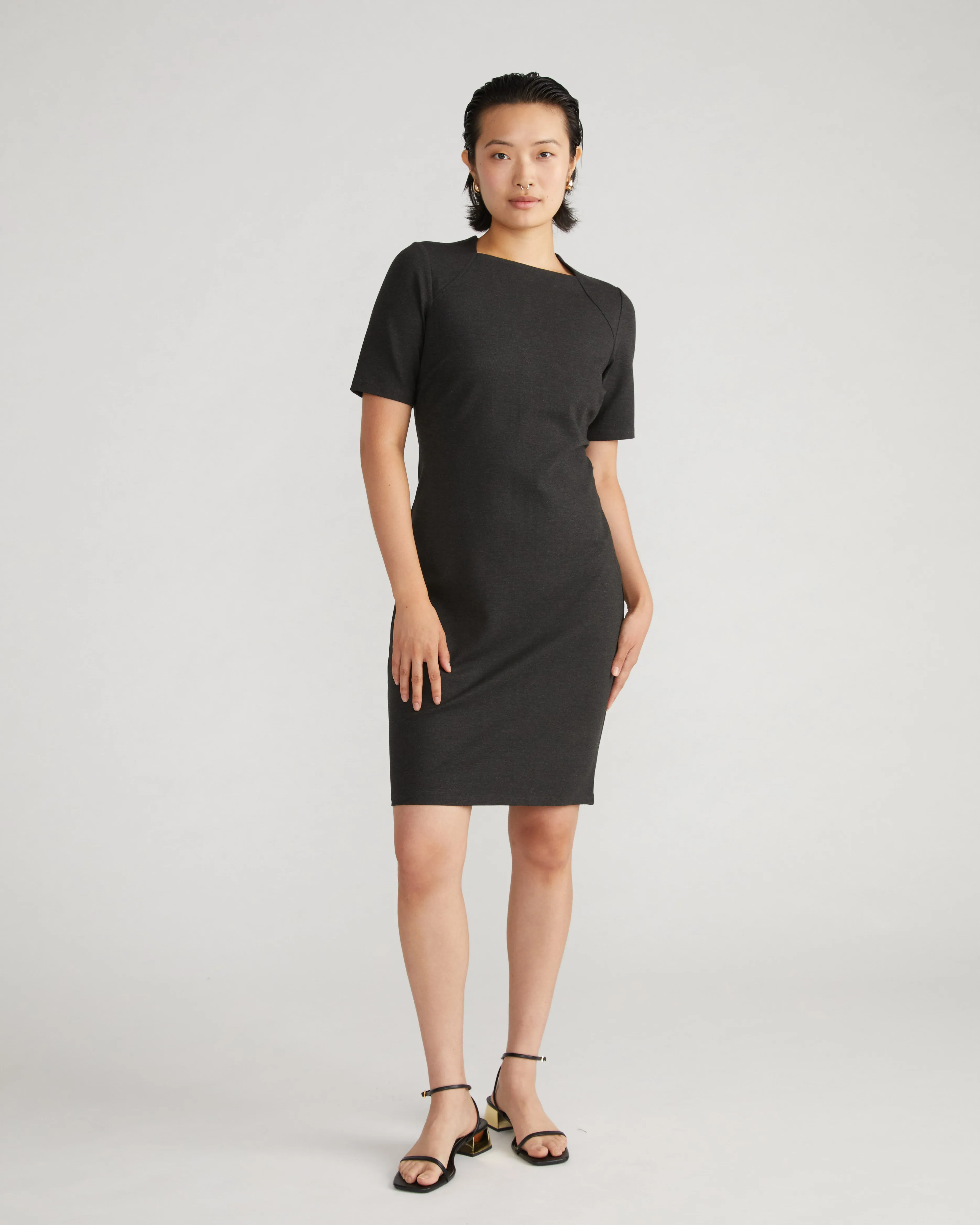Envelope Neck Ponte Dress - Graphite sold by Universal Standard product image thumbnail 2