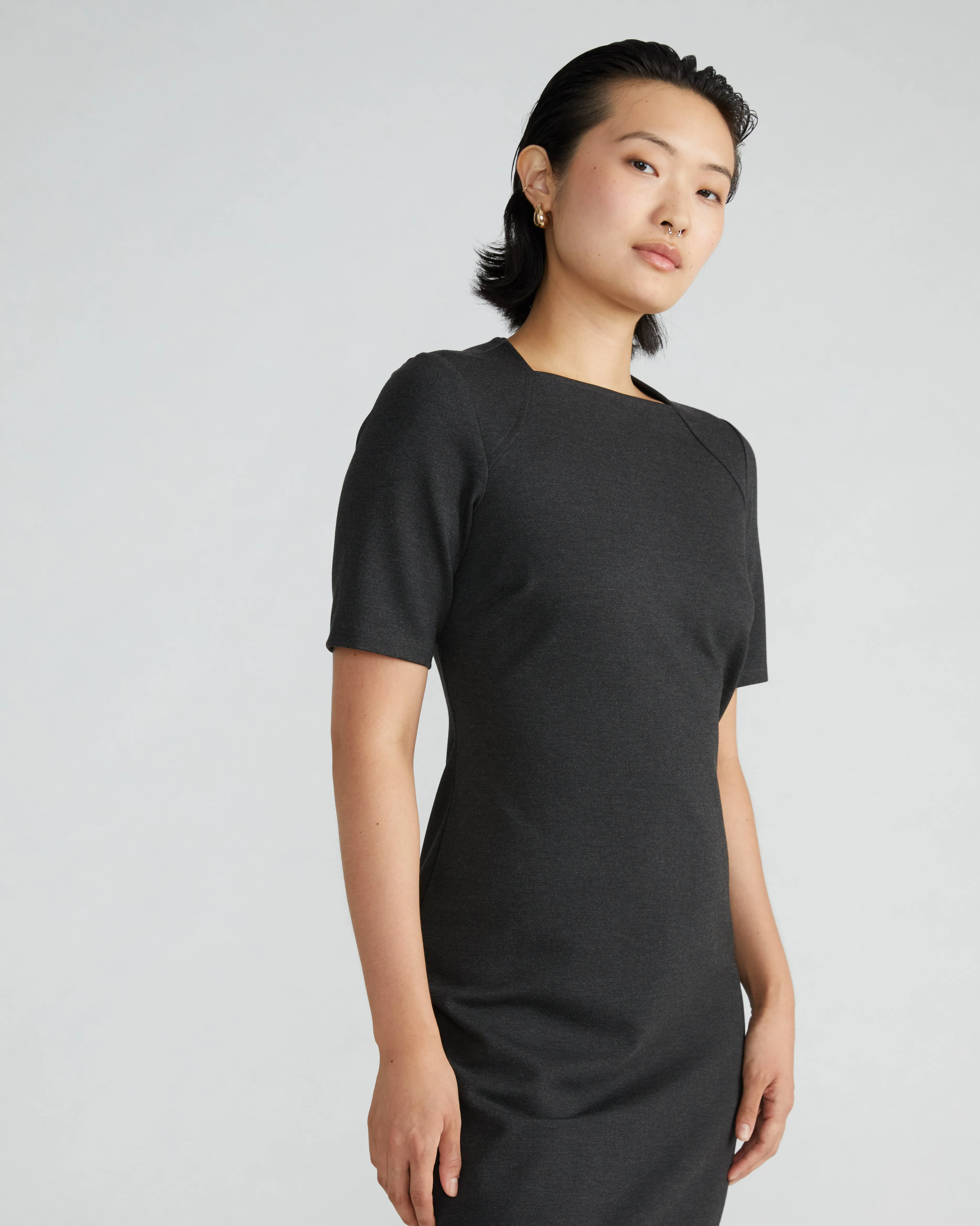 Envelope Neck Ponte Dress - Graphite sold by Universal Standard product image thumbnail 3