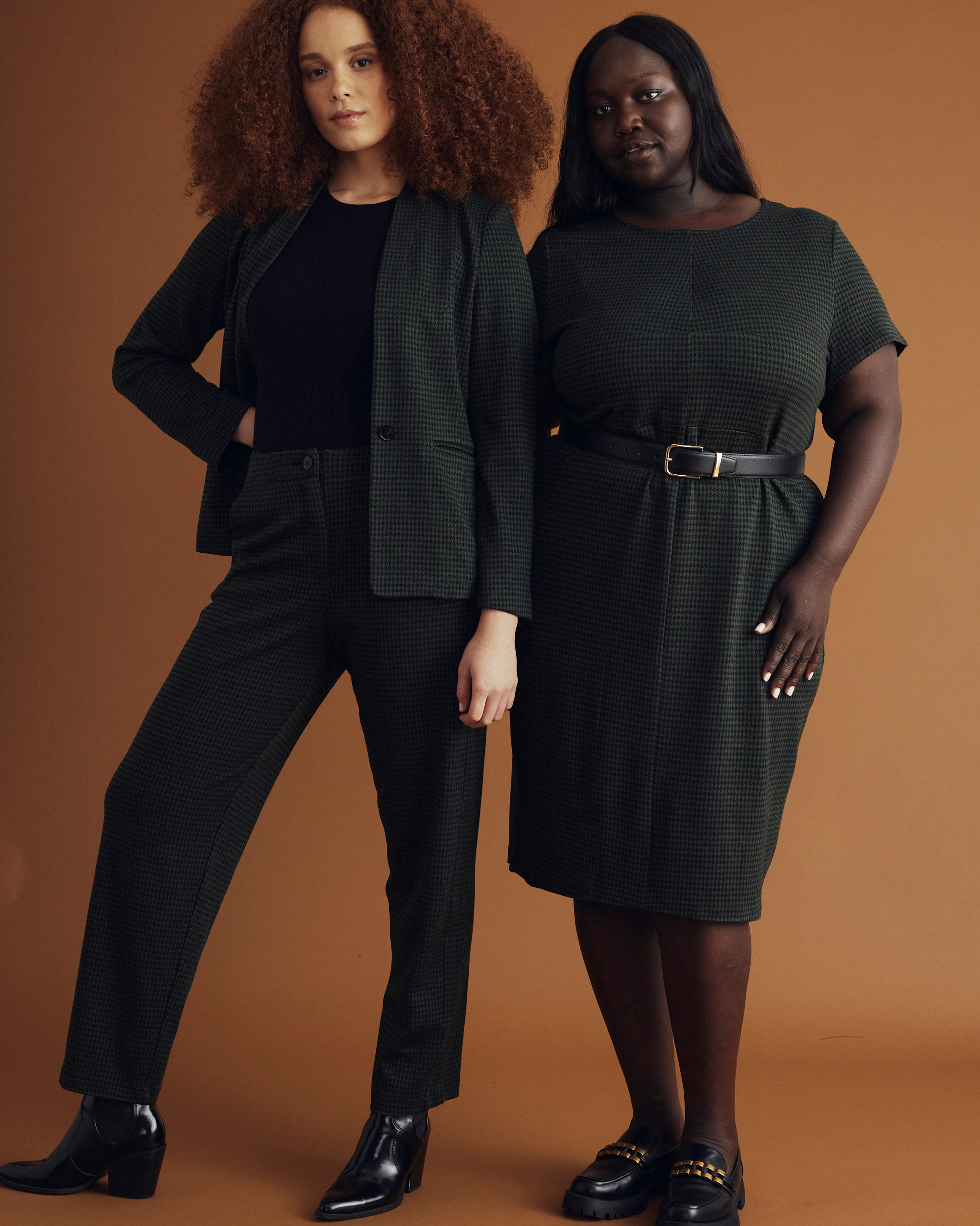 Executive Ponte Dress - Forest Houndstooth sold by Universal Standard product image thumbnail 3