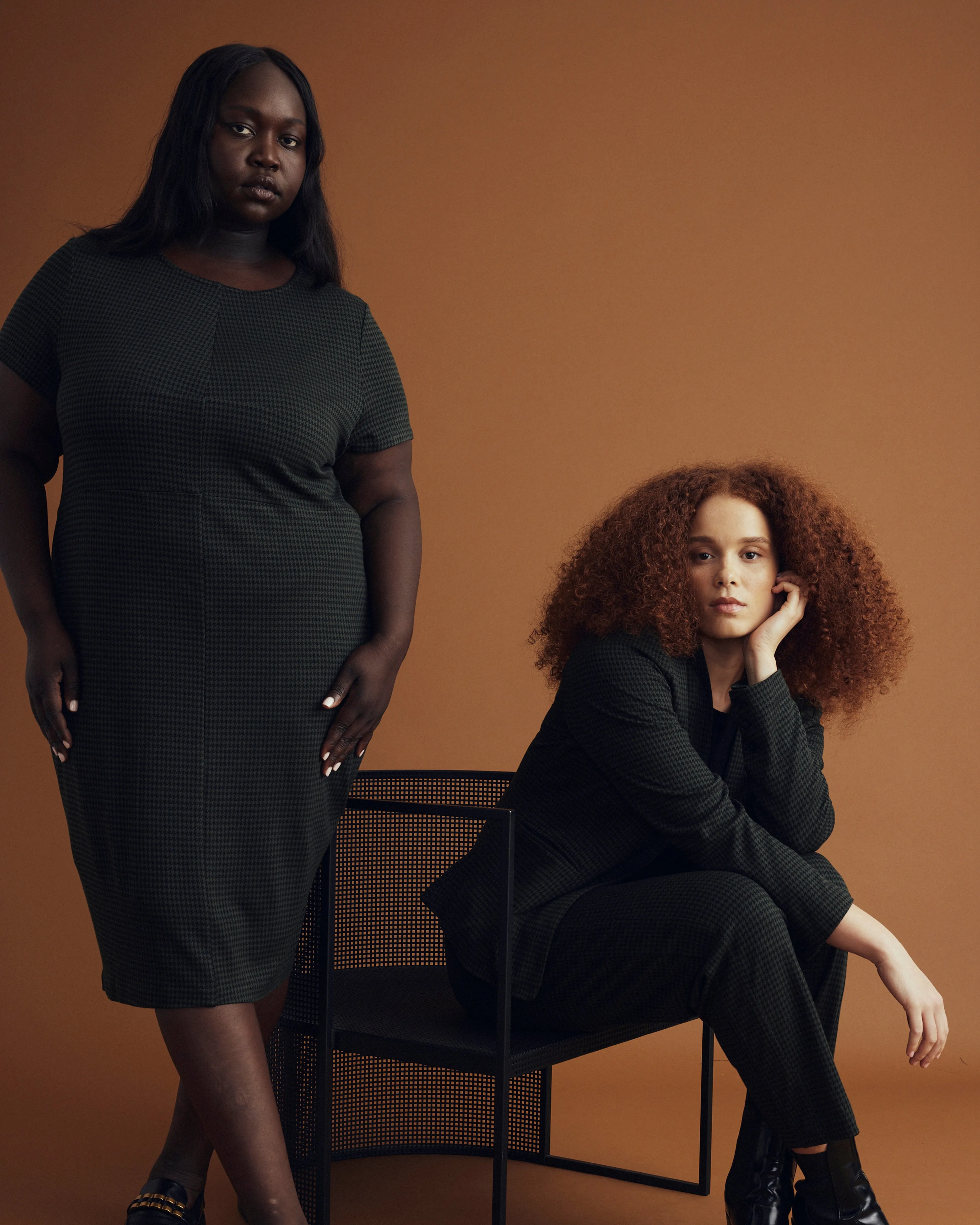 Executive Ponte Dress - Forest Houndstooth sold by Universal Standard product image thumbnail 2