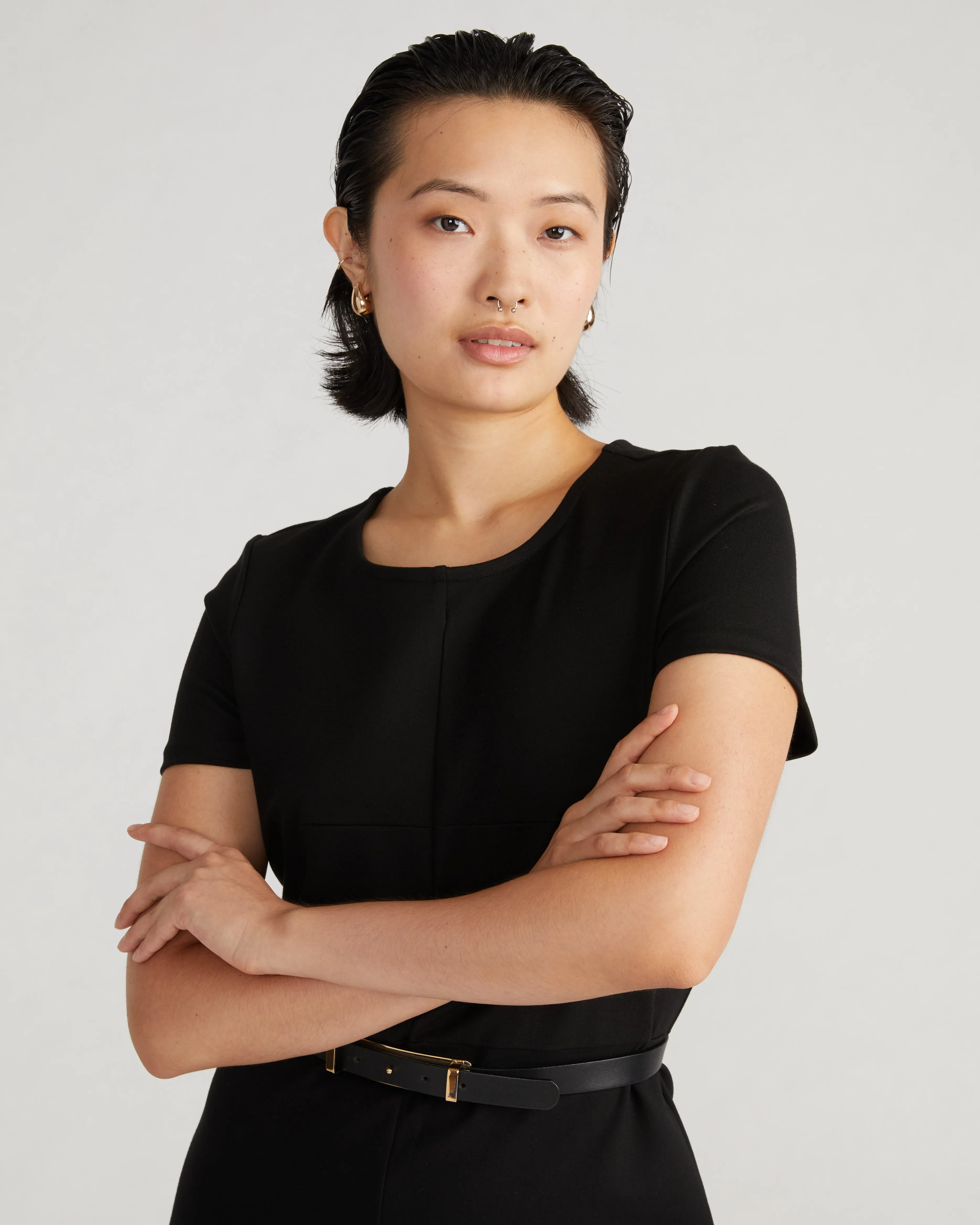 Executive Ponte Dress - Black sold by Universal Standard product image thumbnail 3