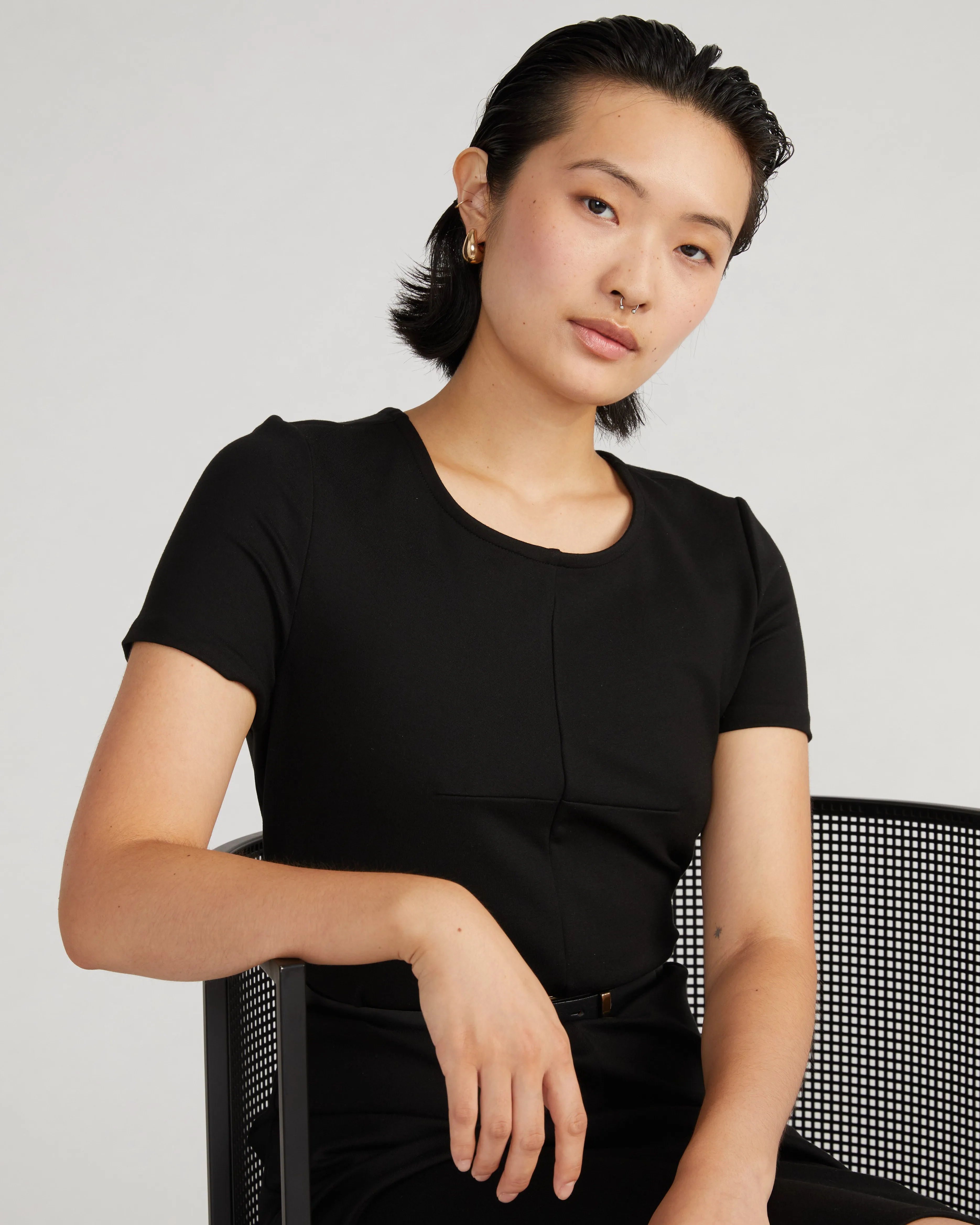 Executive Ponte Dress - Black sold by Universal Standard
