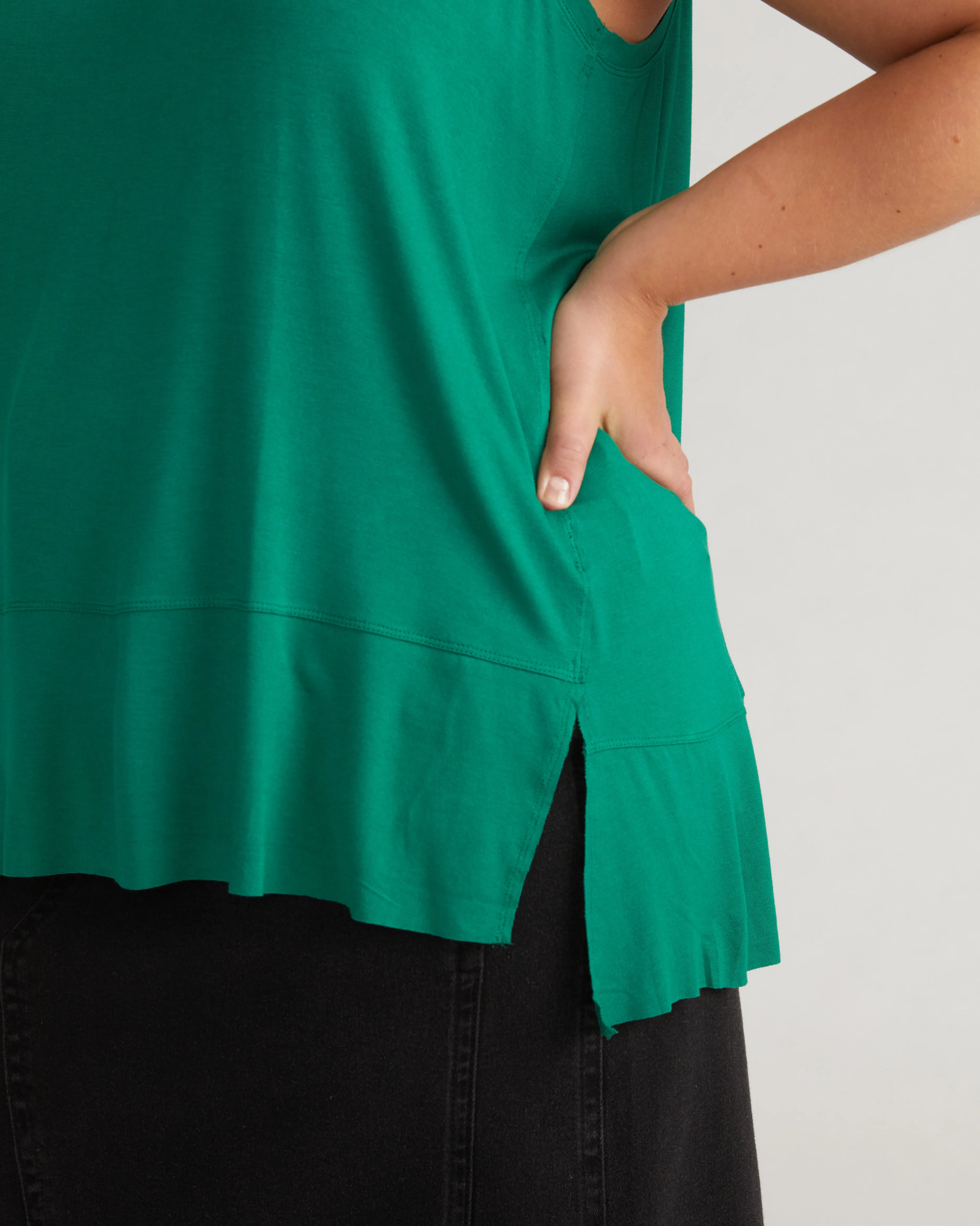 Hudson Liquid Jersey Tank - Lily Pad sold by Universal Standard product image thumbnail 2