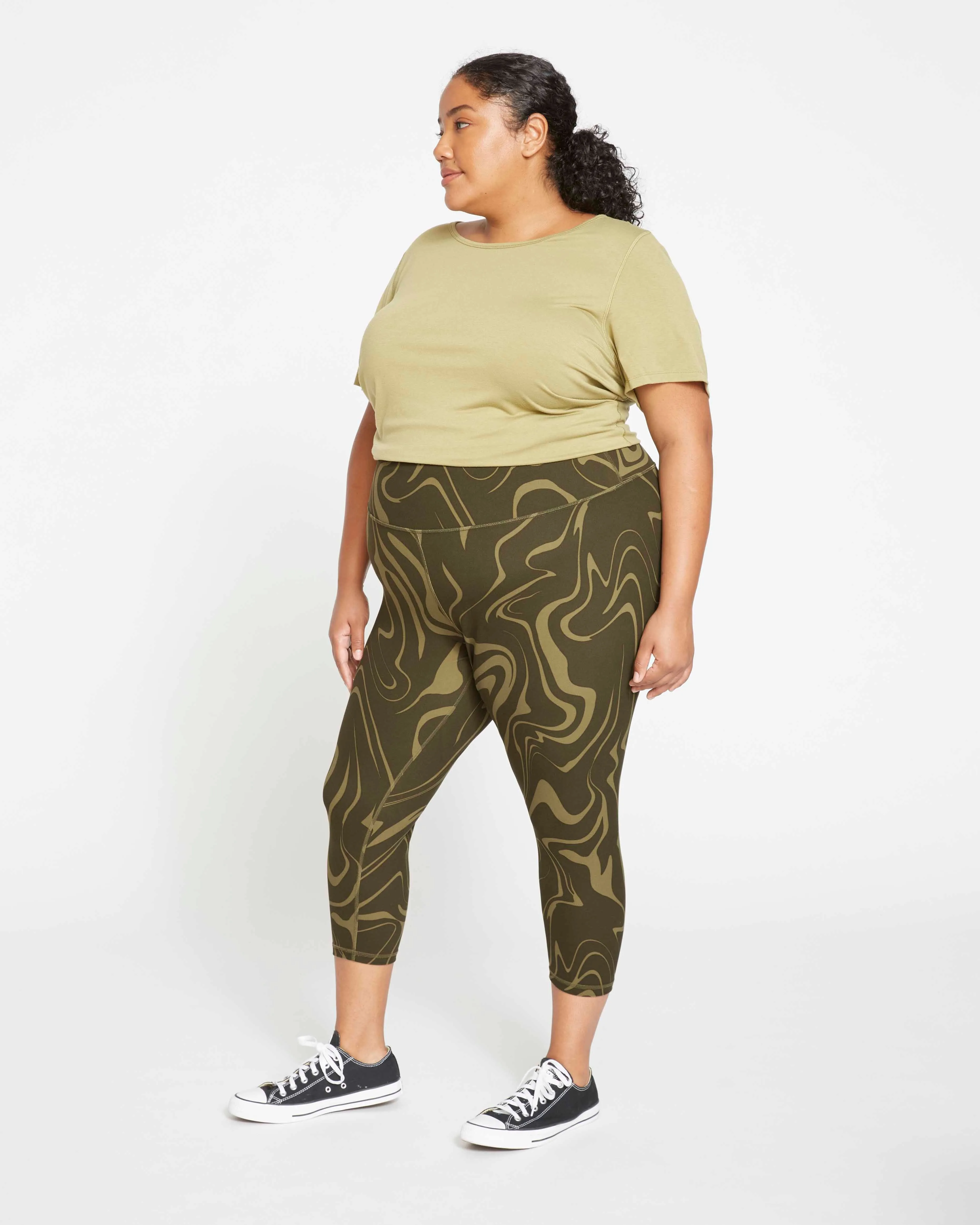 Next-to-Naked Cropped Legging - Matcha Latte Swirl sold by Universal Standard product image thumbnail 3
