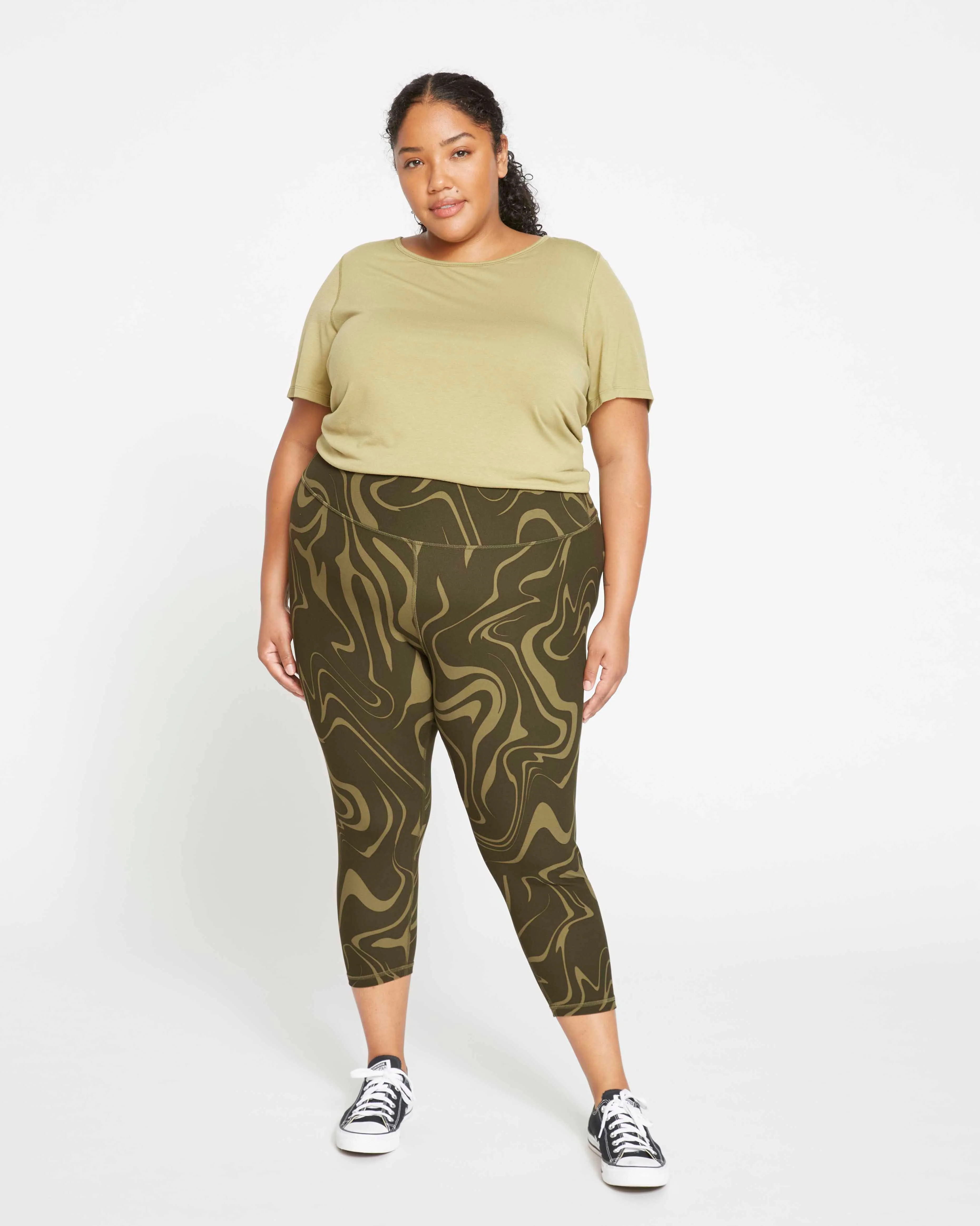 Next-to-Naked Cropped Legging - Matcha Latte Swirl sold by Universal Standard product image thumbnail 2