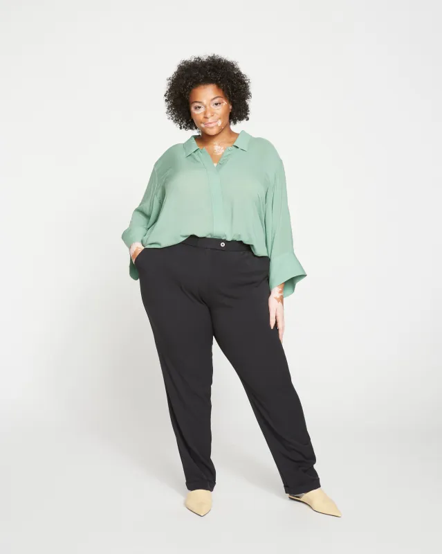 All Day Cuffed Cigarette Pants - Black sold by Universal Standard