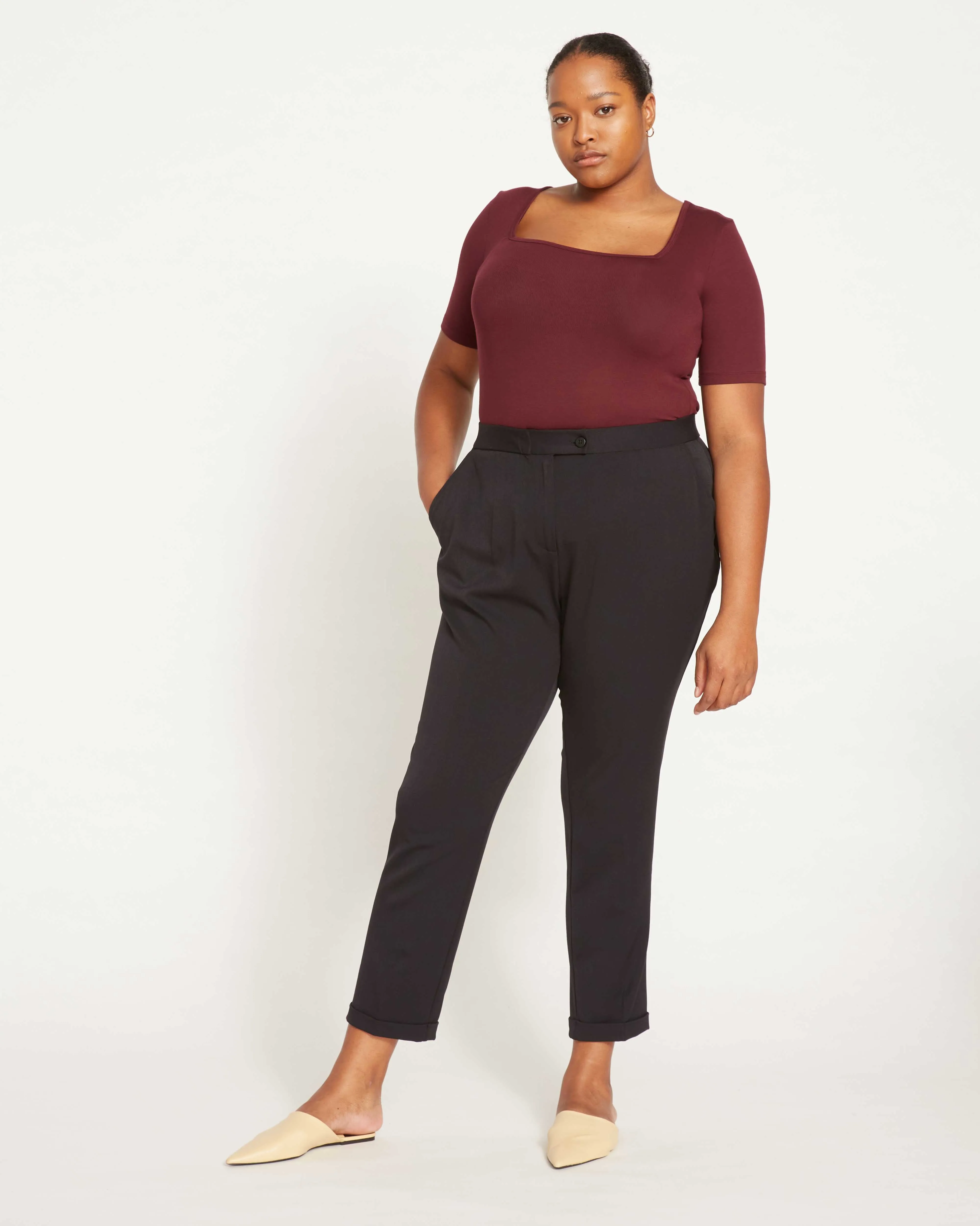 All Day Cuffed Cigarette Pants - Black sold by Universal Standard product image thumbnail 5