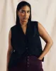 Hanover Linen Vest - Black sold by Universal Standard