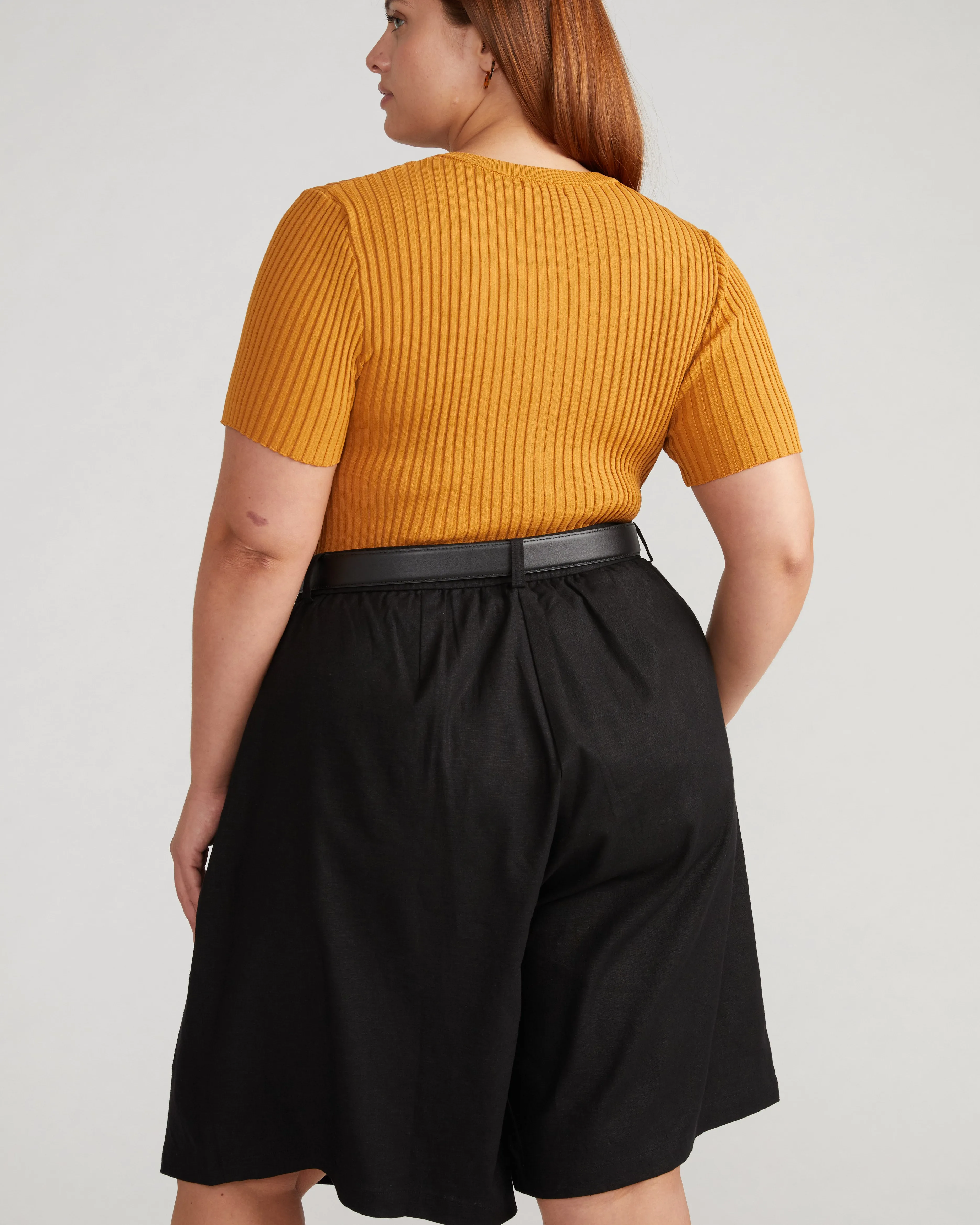 Seaport Tailored Linen Short - Black sold by Universal Standard product image thumbnail 3